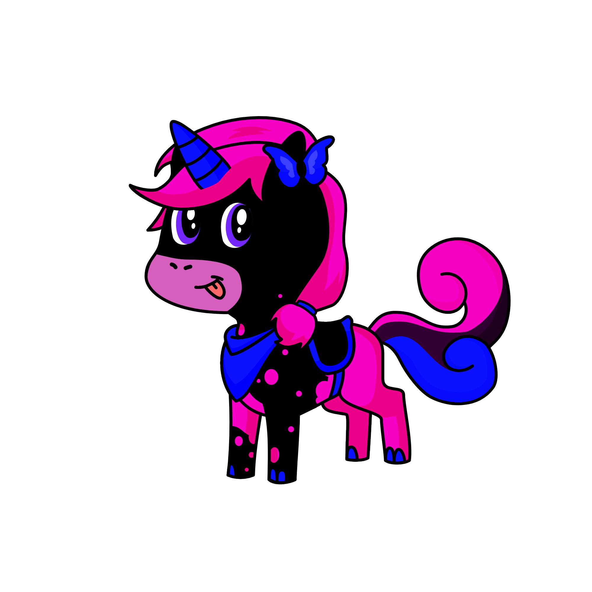 blue shadow, the unicorn