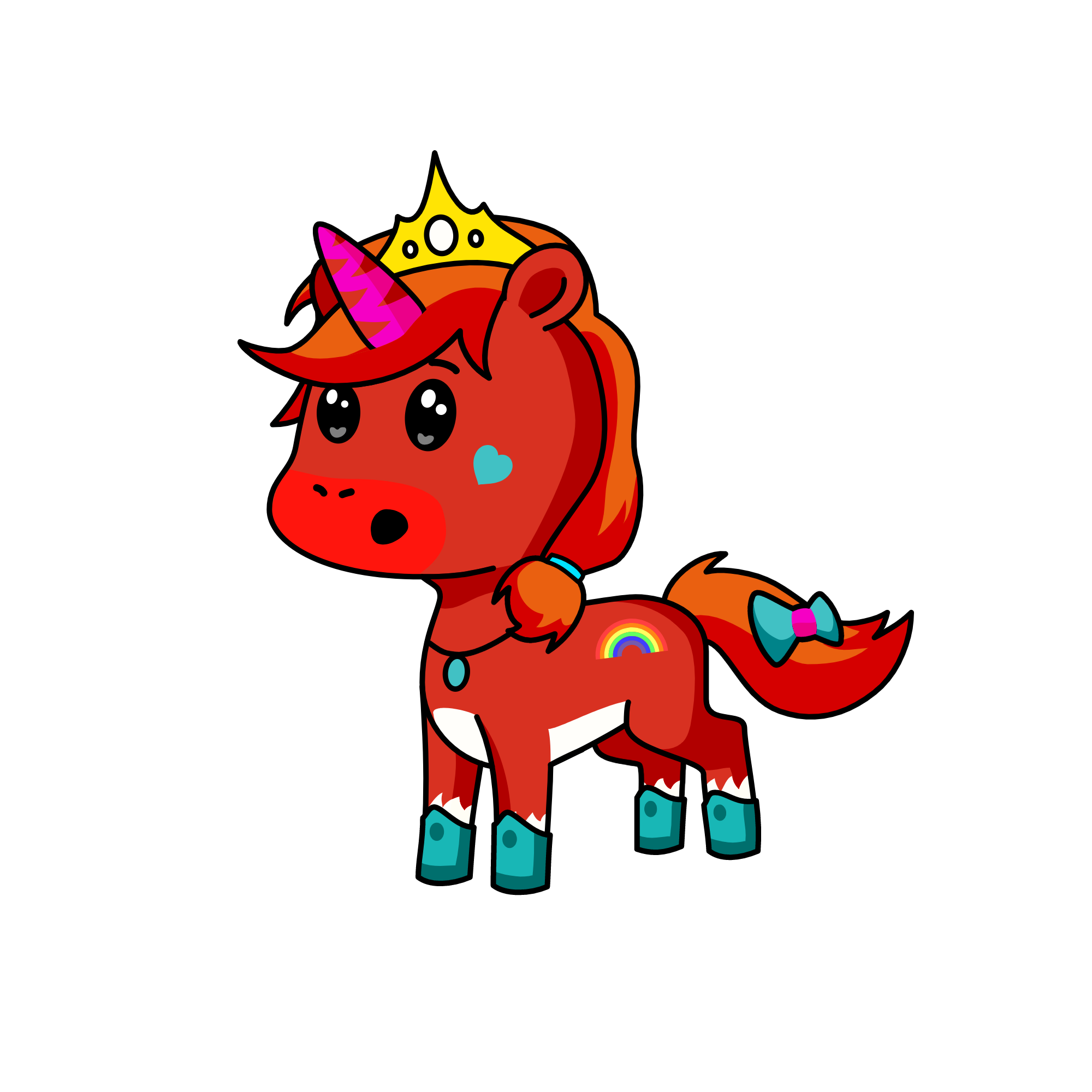 Orange Beauty, the unicorn