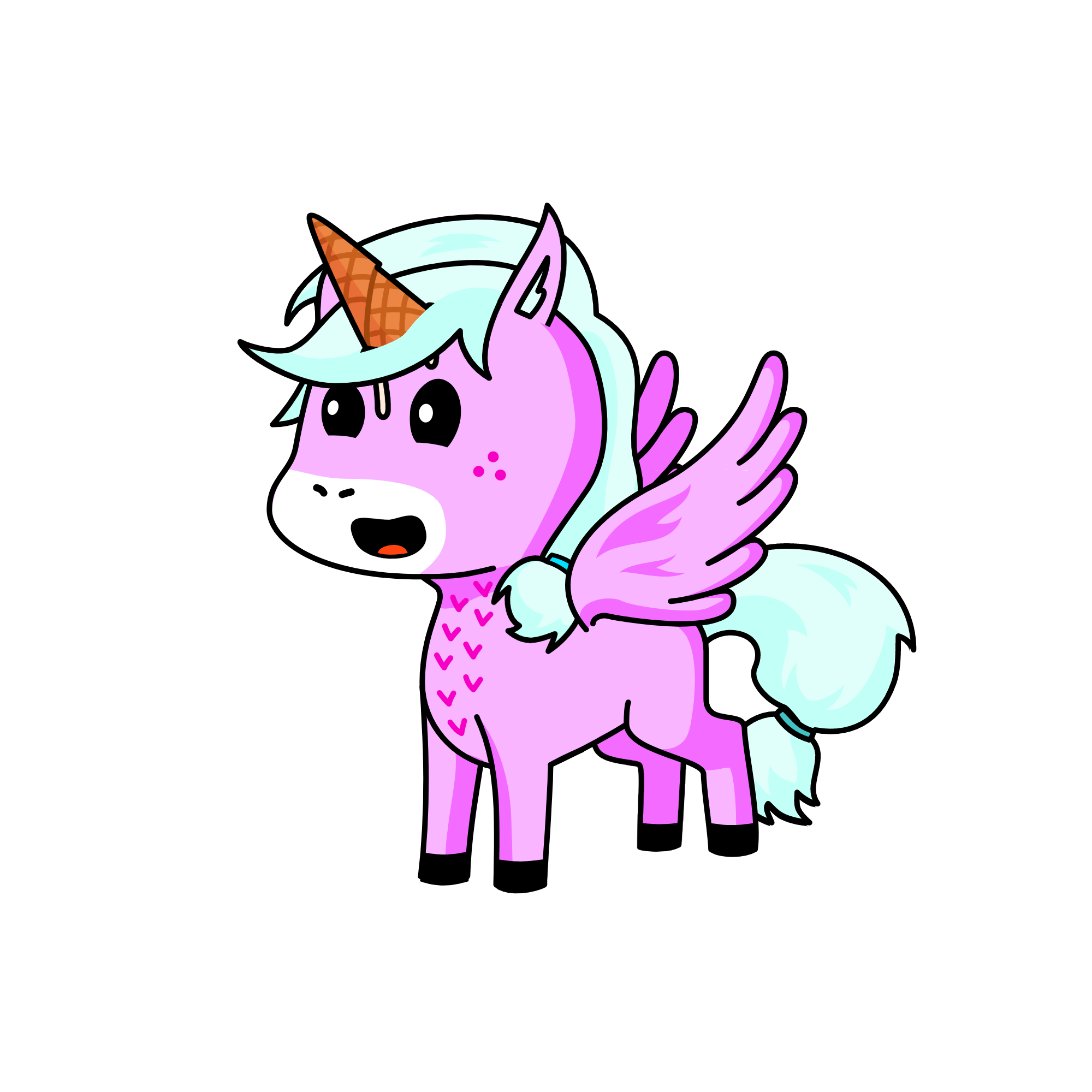 Ice-cream queen, the unicorn