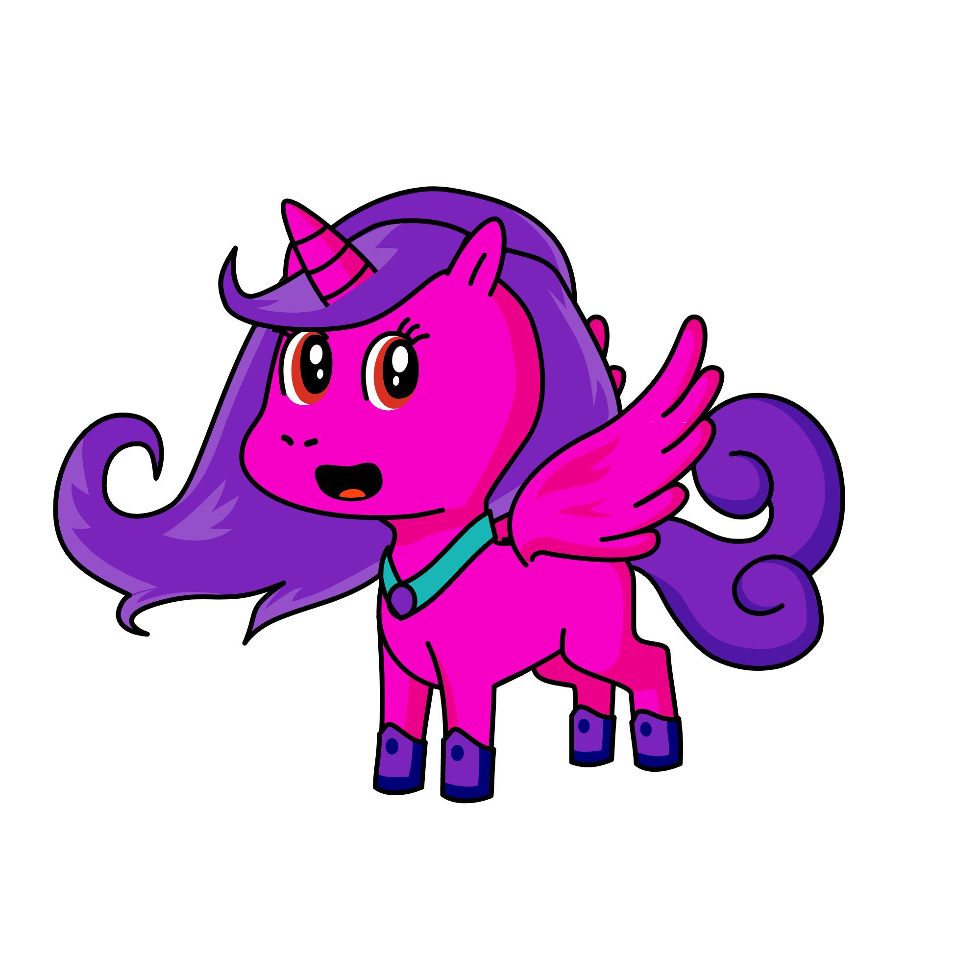 Pink, the unicorn