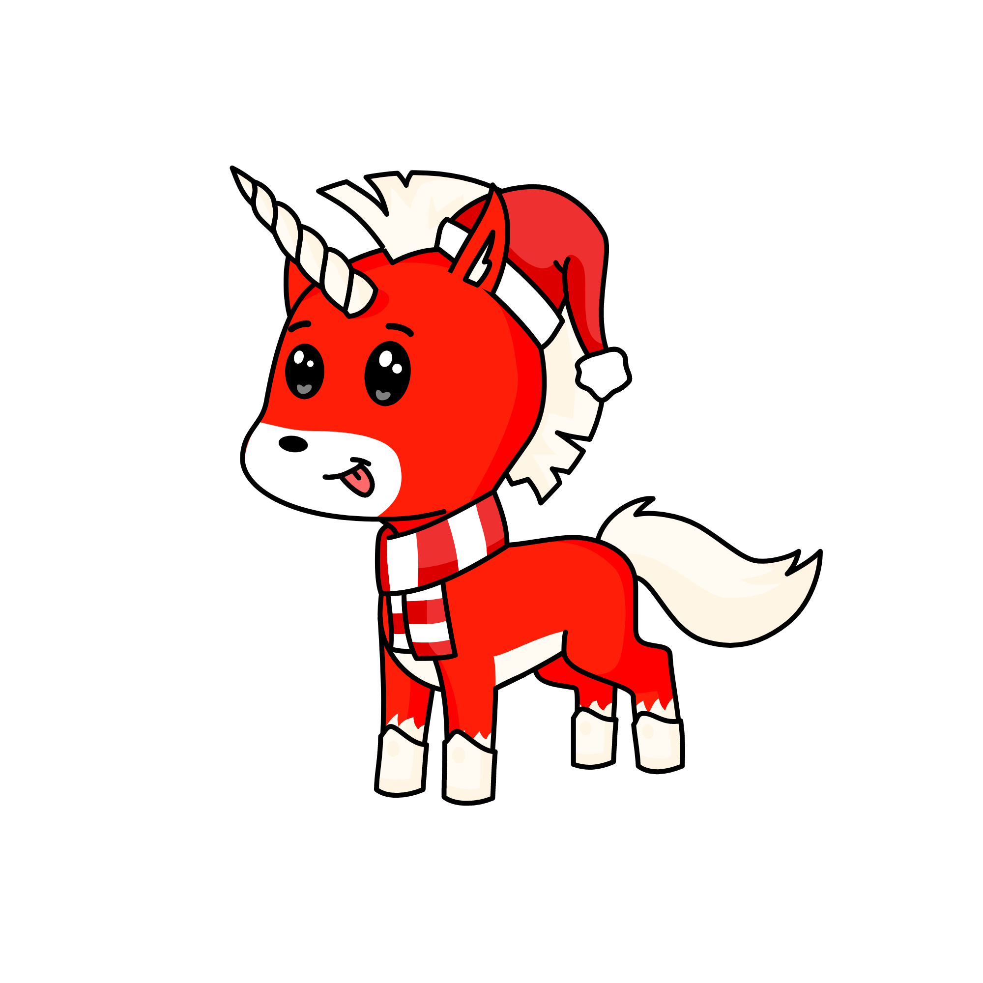Santa, the unicorn