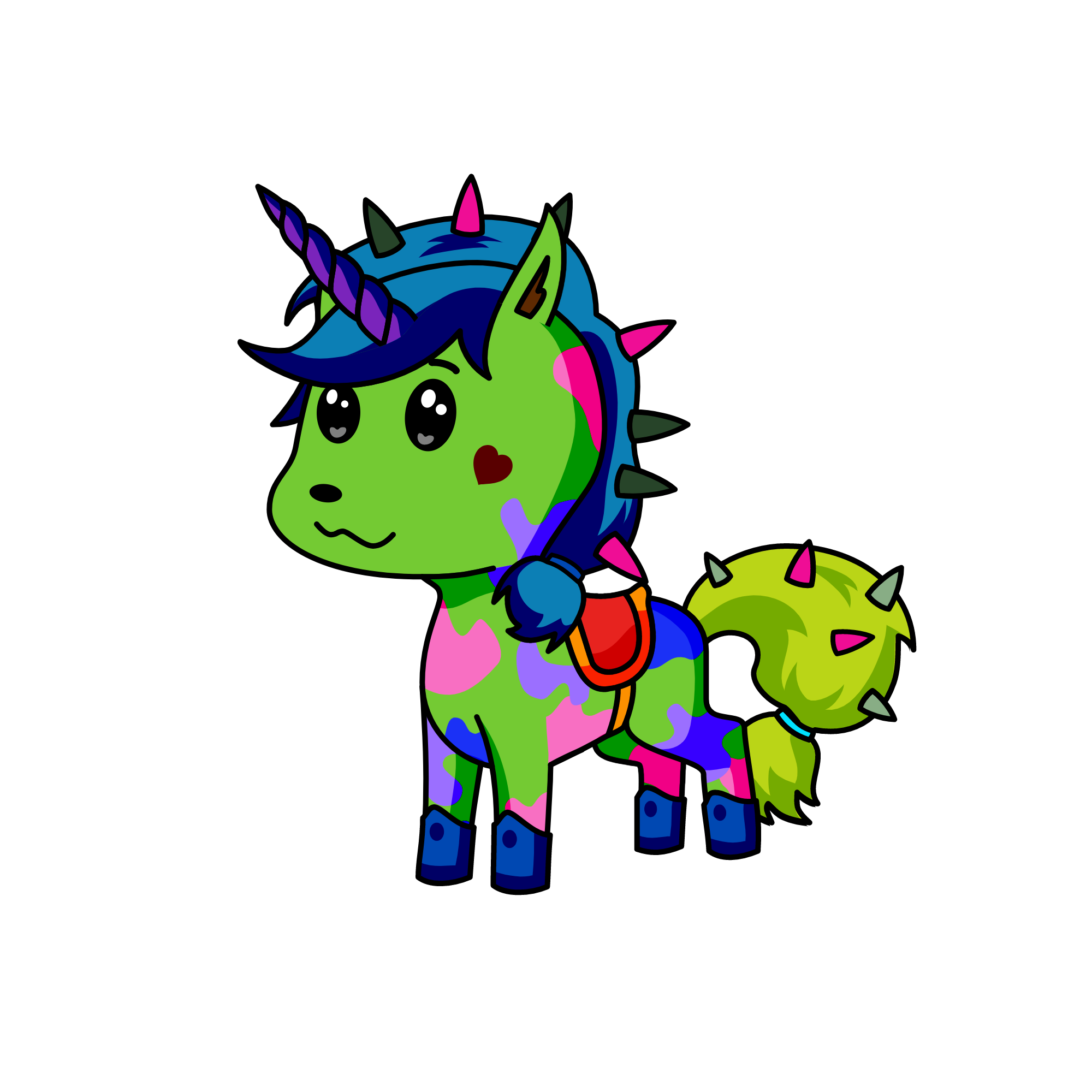 Spikey, the unicorn