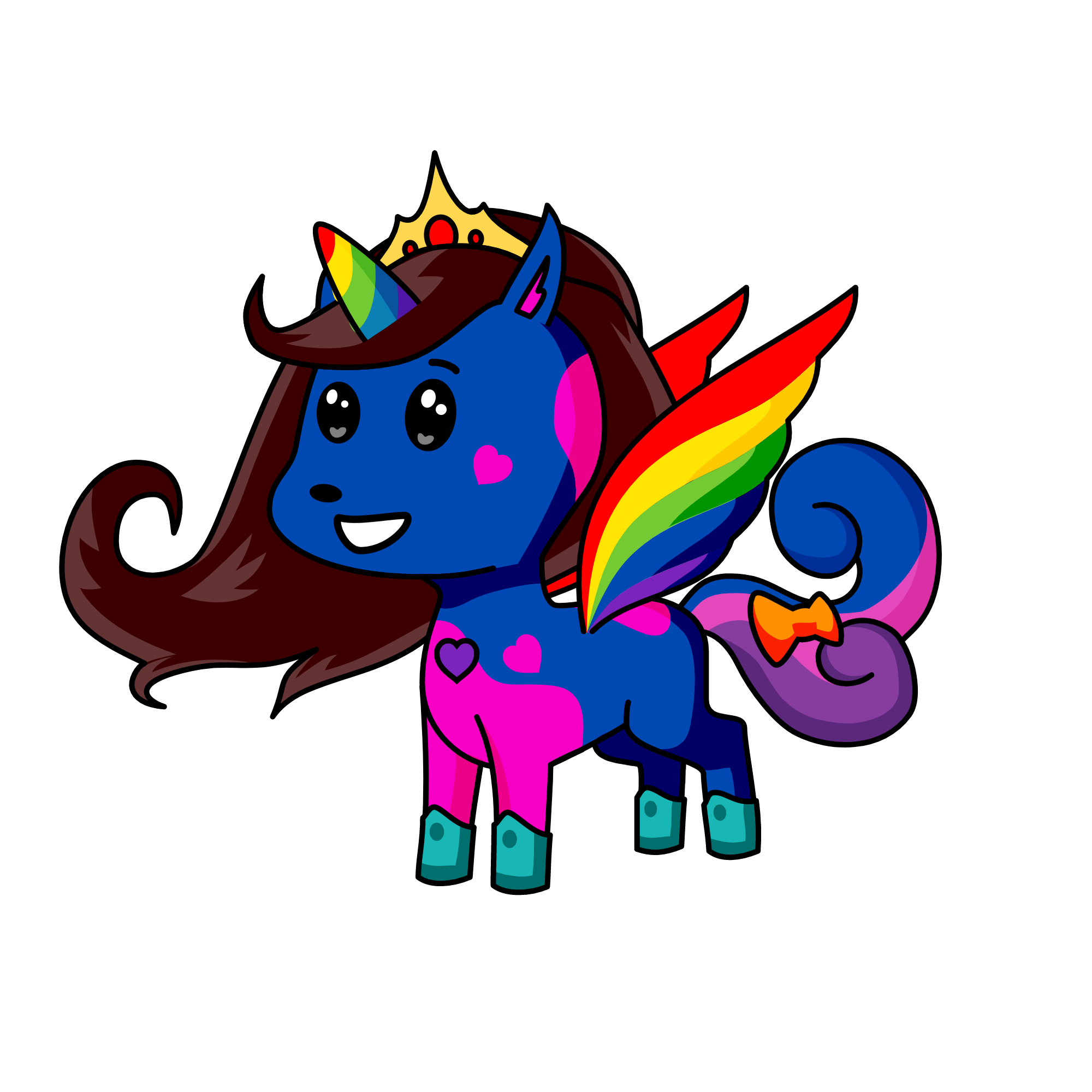 Rainbow, the unicorn
