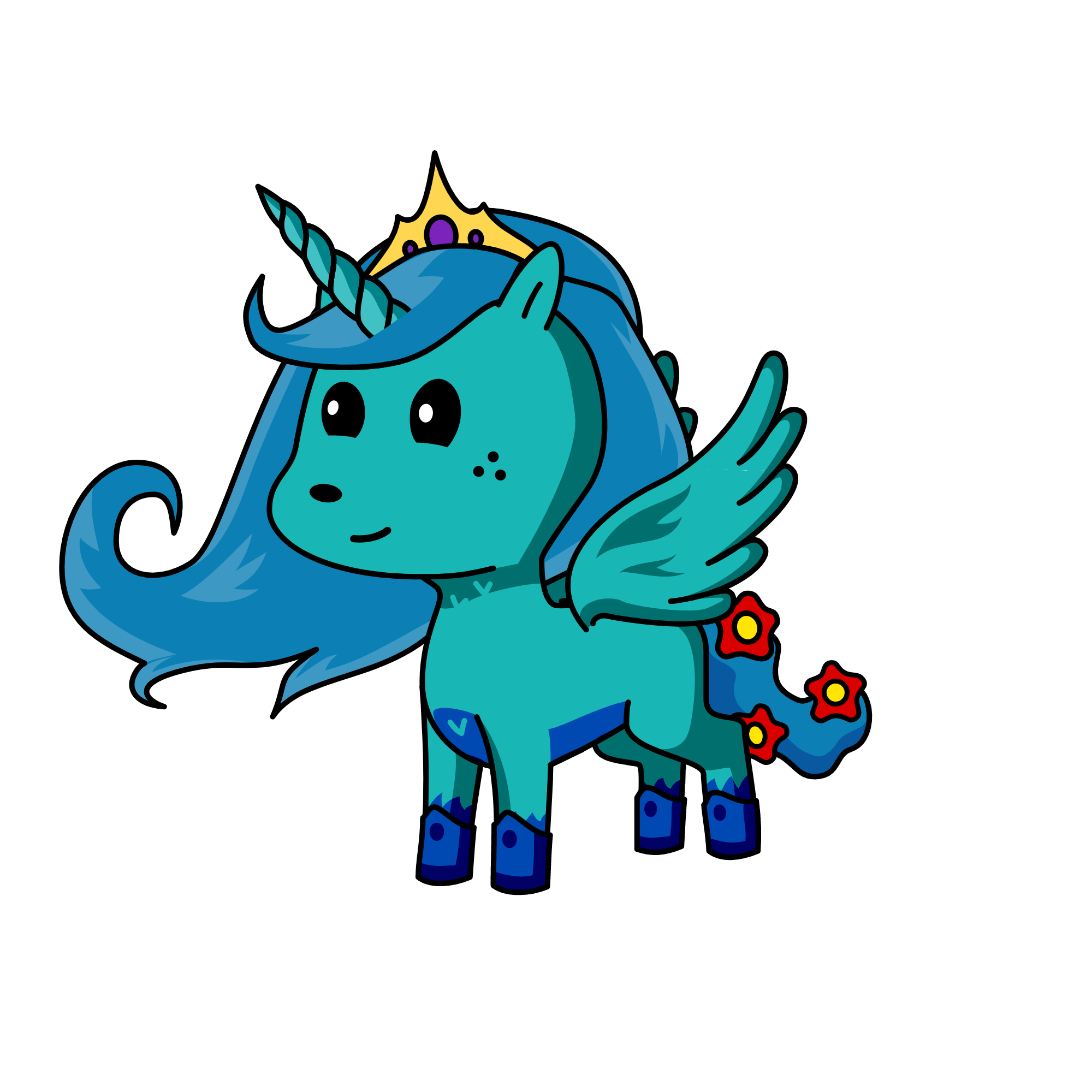 Princess Antarctica, the unicorn