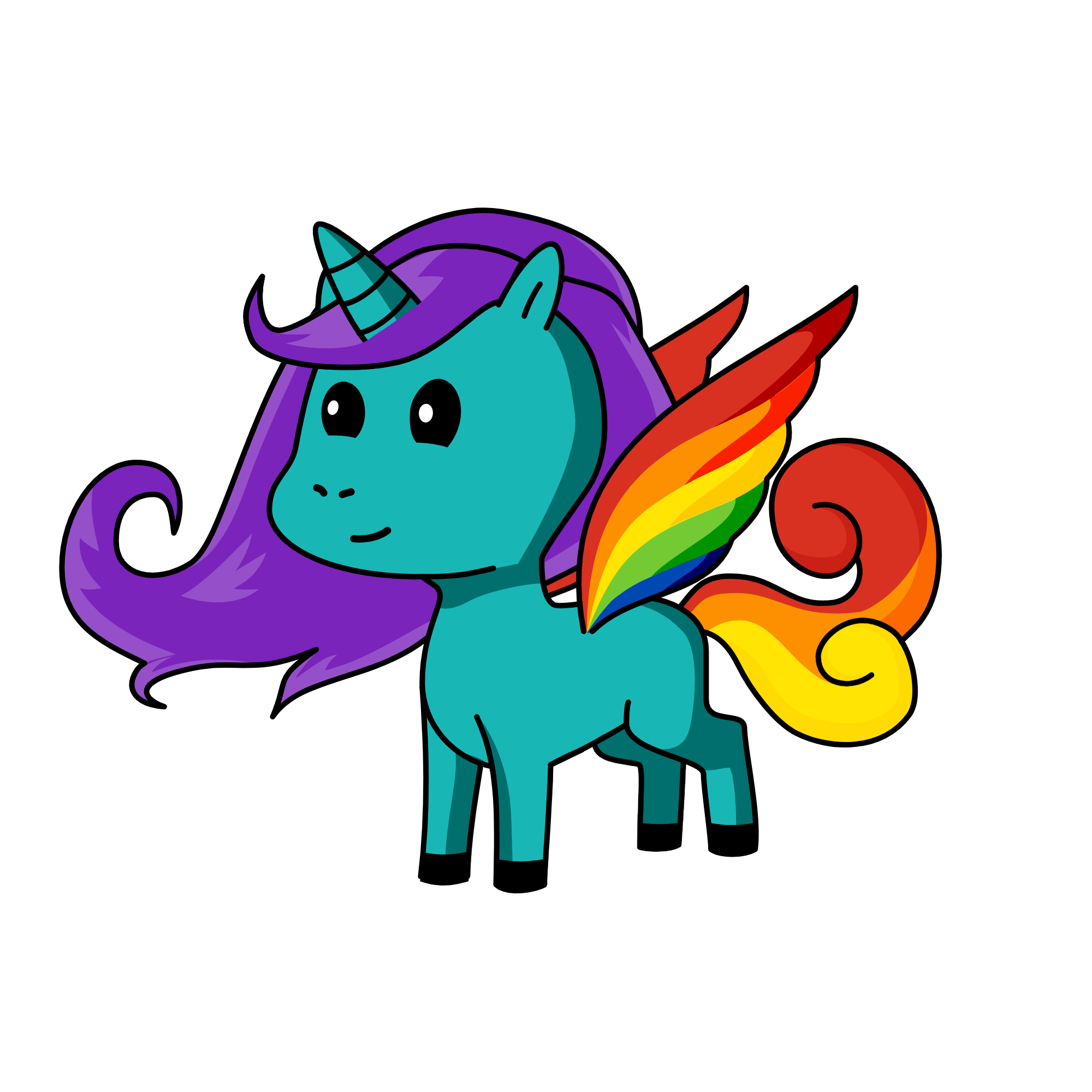 Rainbow Dash, the unicorn