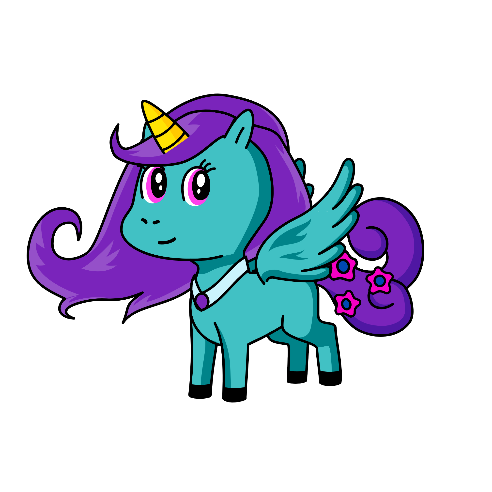 purple, the unicorn