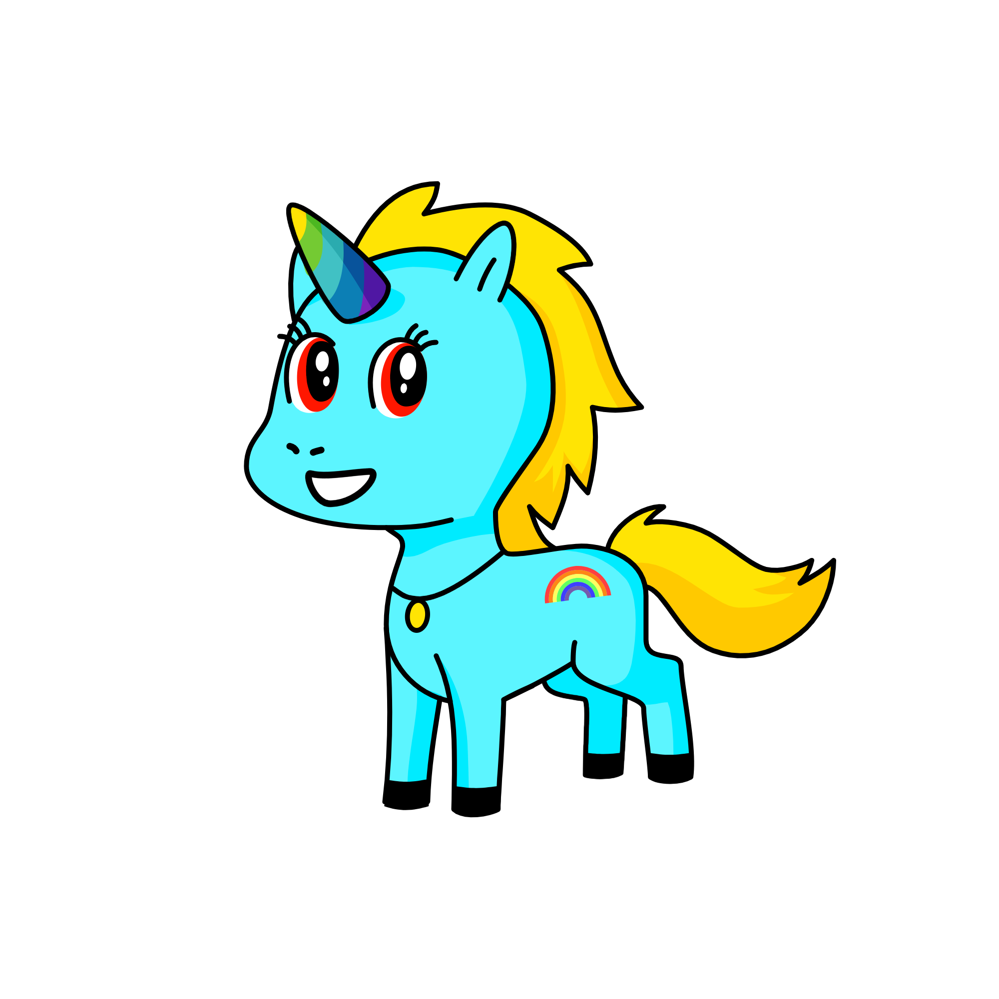 Rainbow Dash, the unicorn
