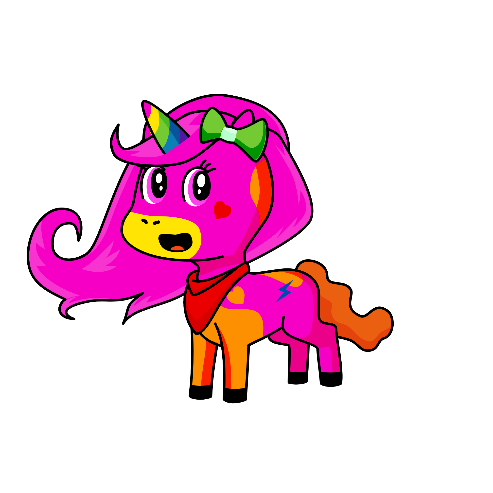 pinky flash, the unicorn