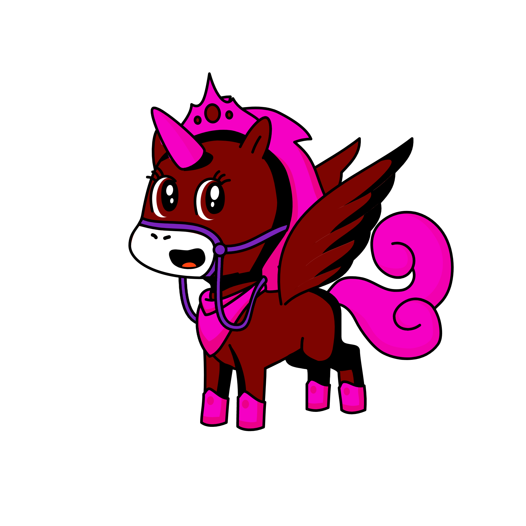 pink, the unicorn
