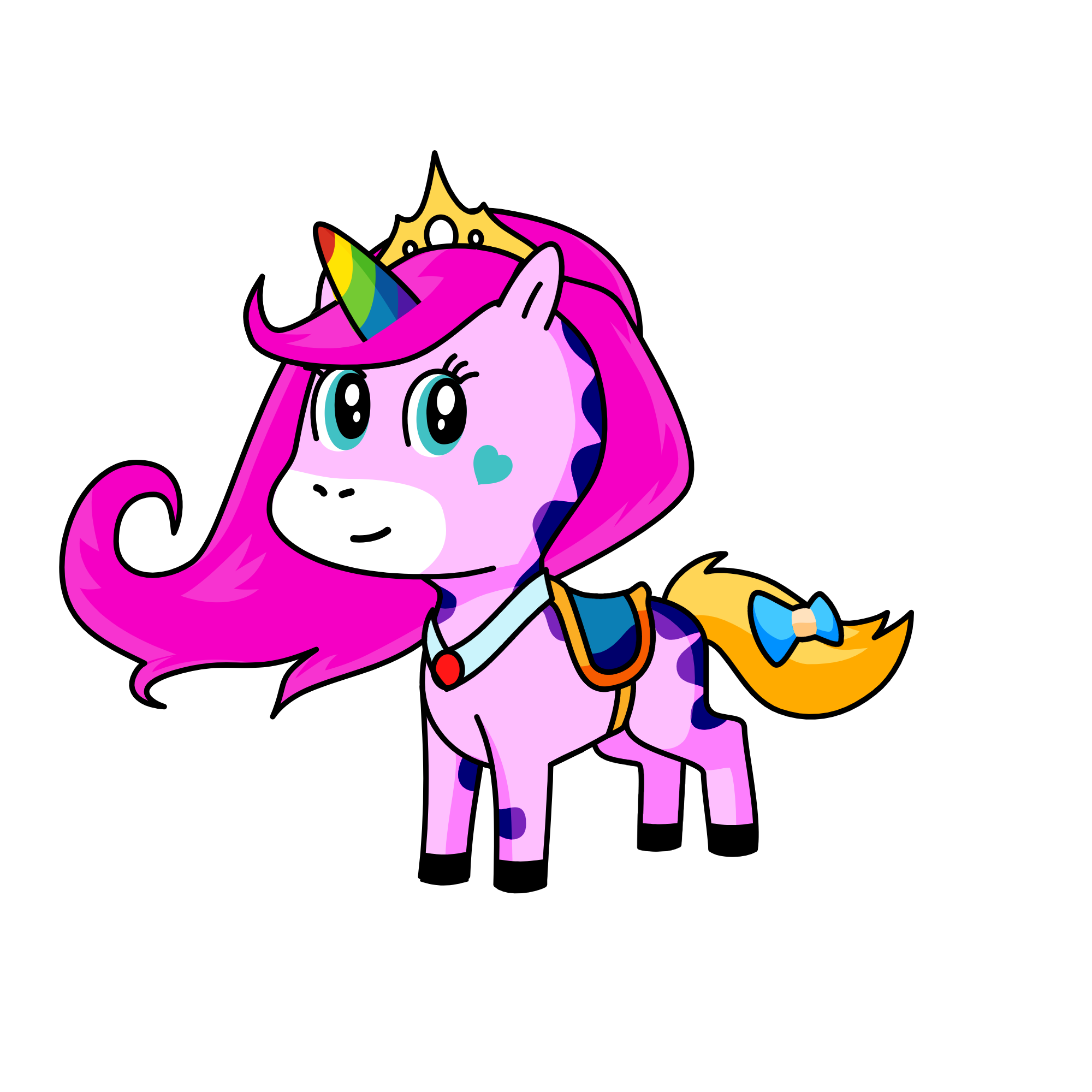Princess rainbow, the unicorn
