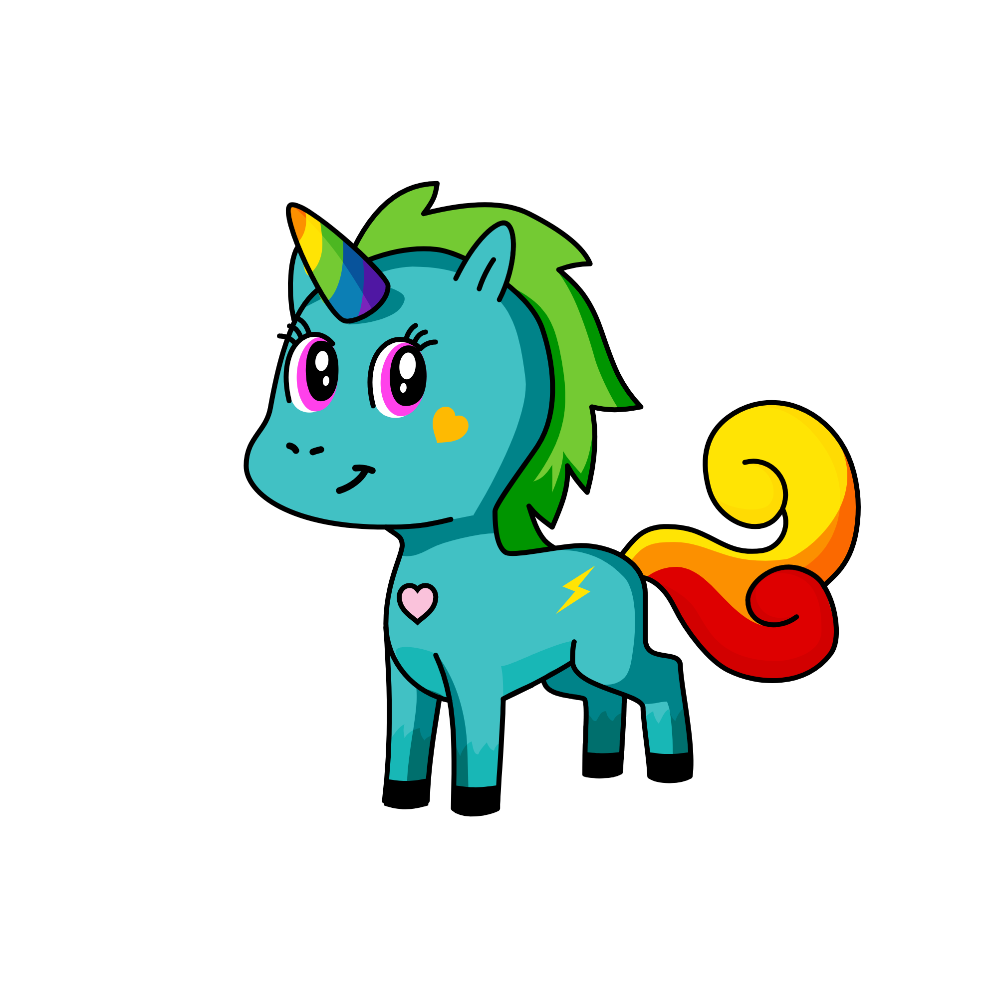 Rainbow Dash, the unicorn