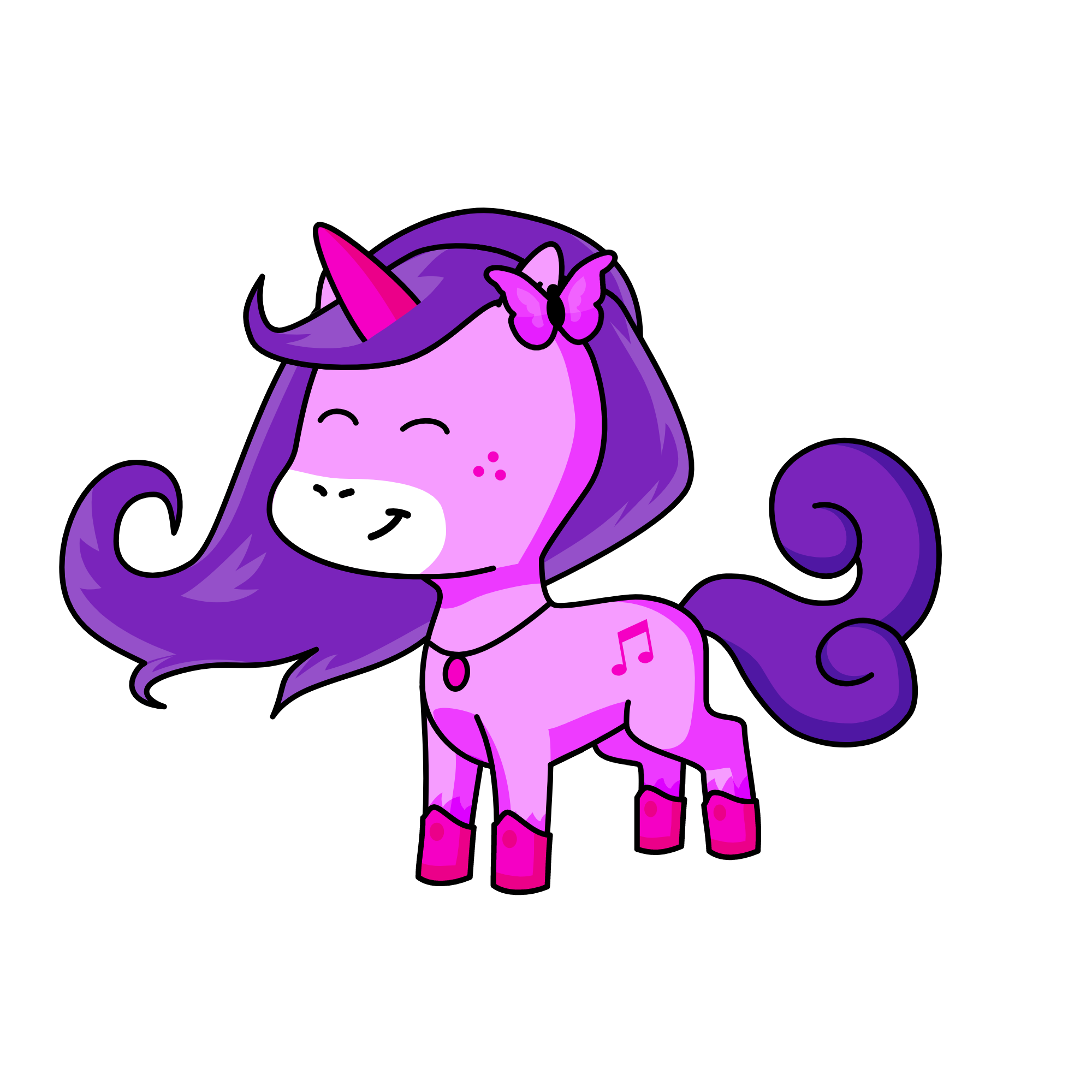 Violet, the unicorn