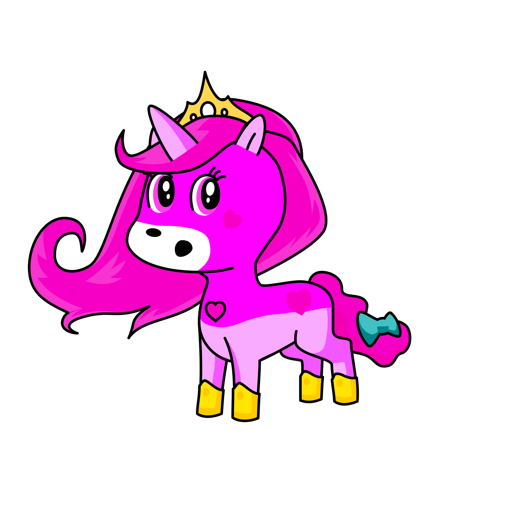 Pink, the unicorn