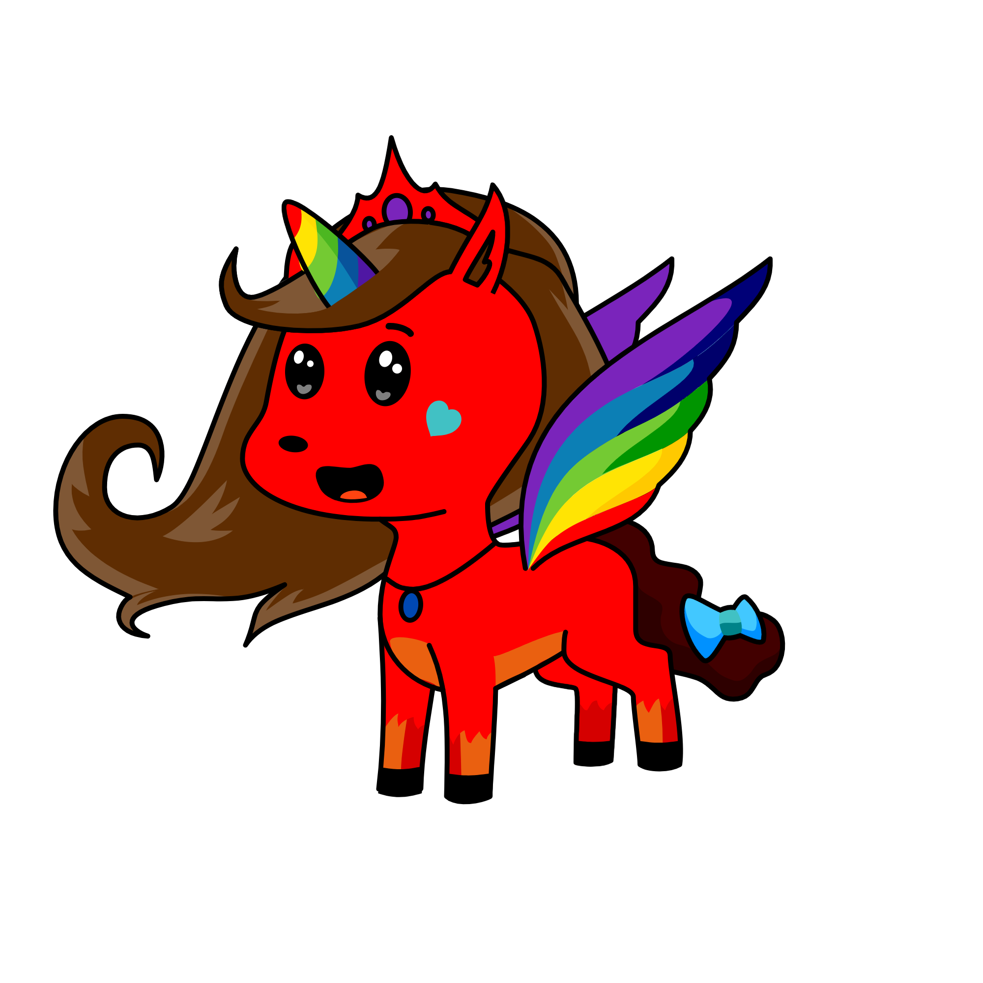 Queen Rainbow Thunder, the unicorn