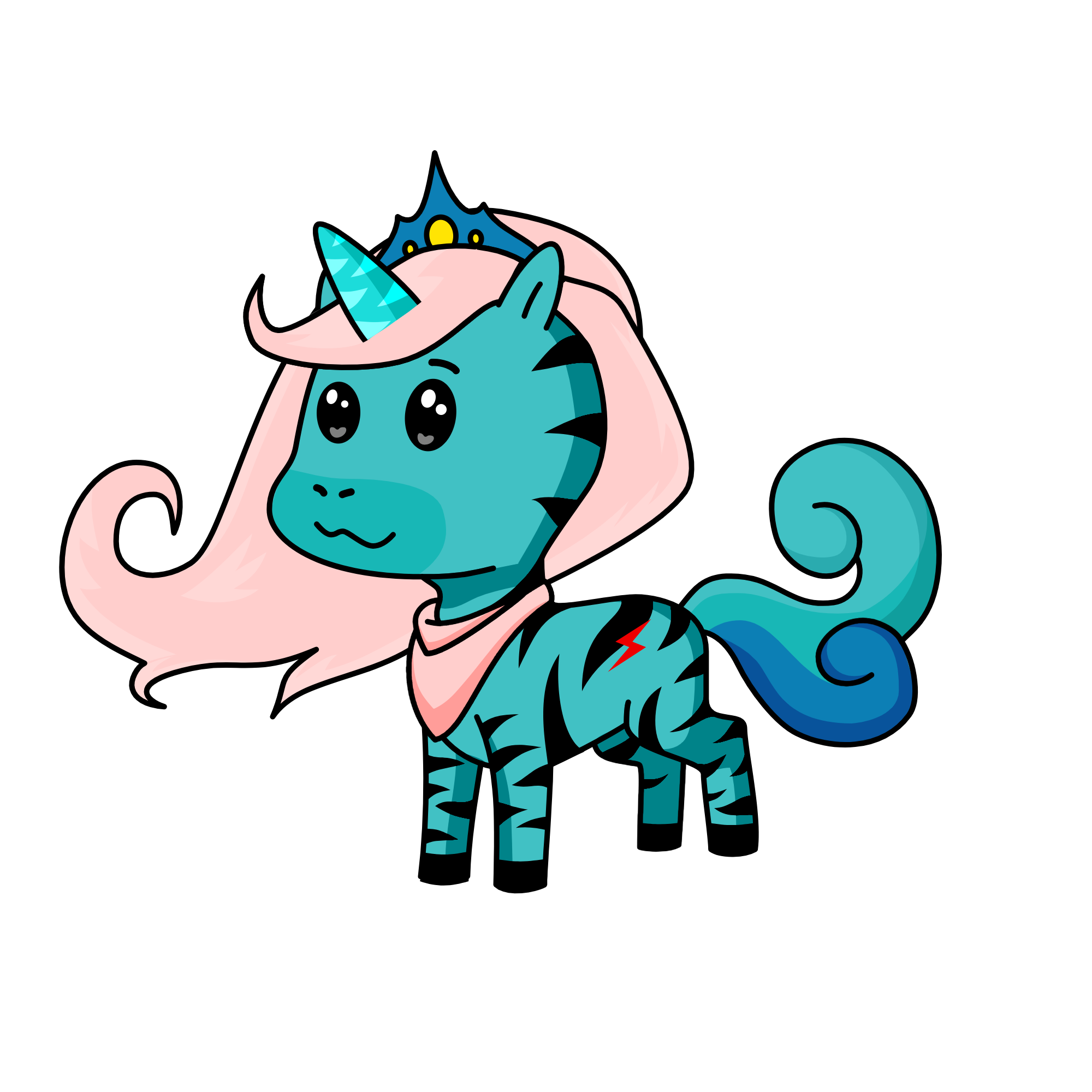 night girl shoodl, the unicorn