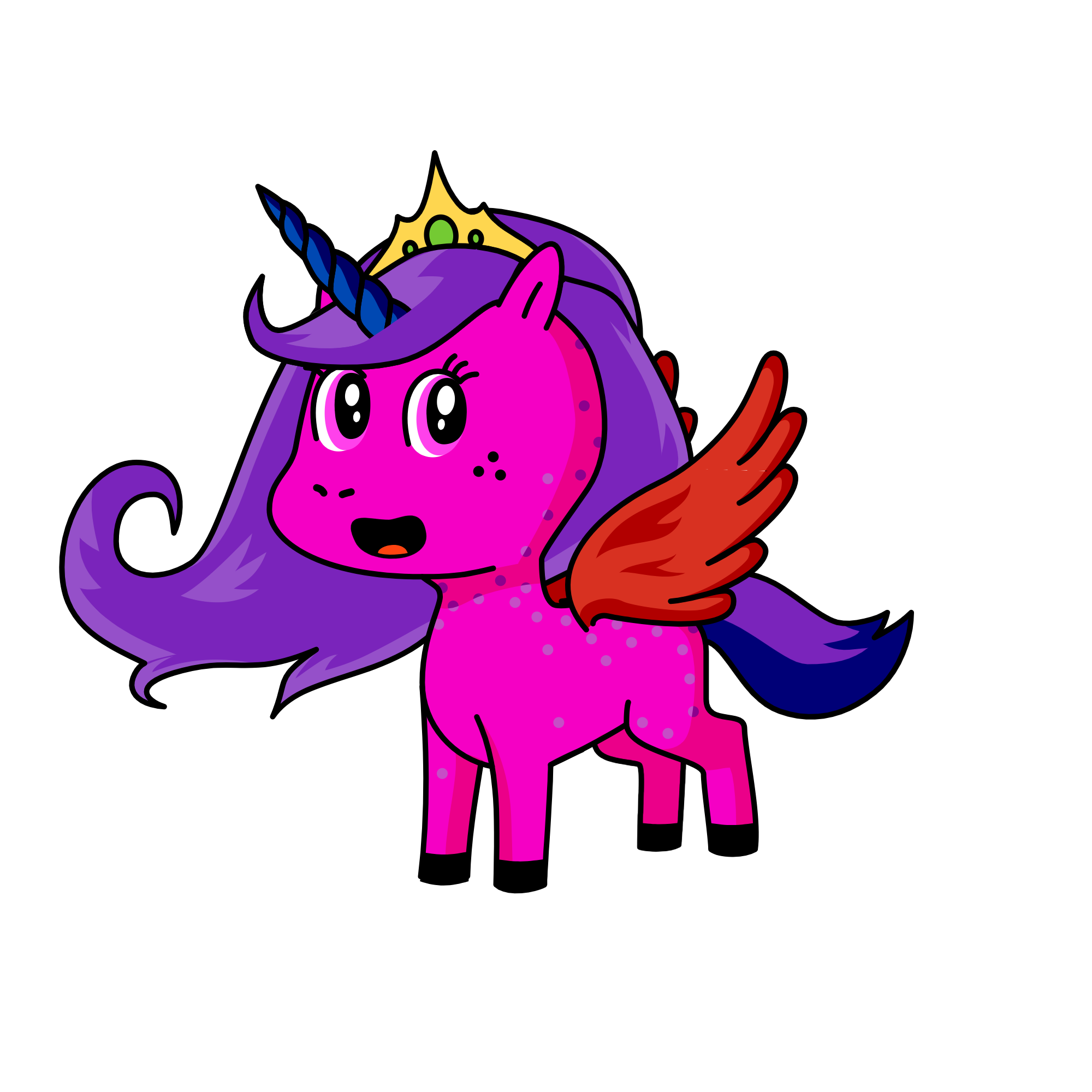 Winged girly, the unicorn