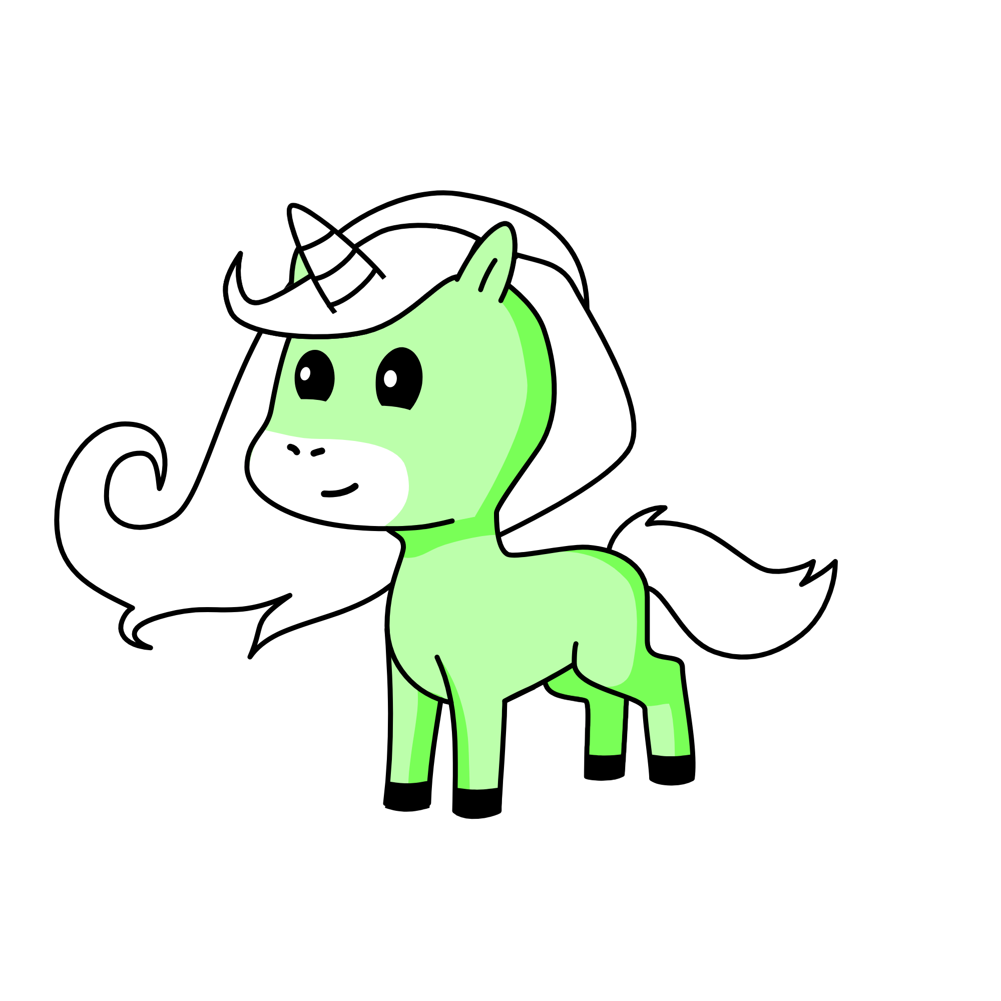 Green light, the unicorn