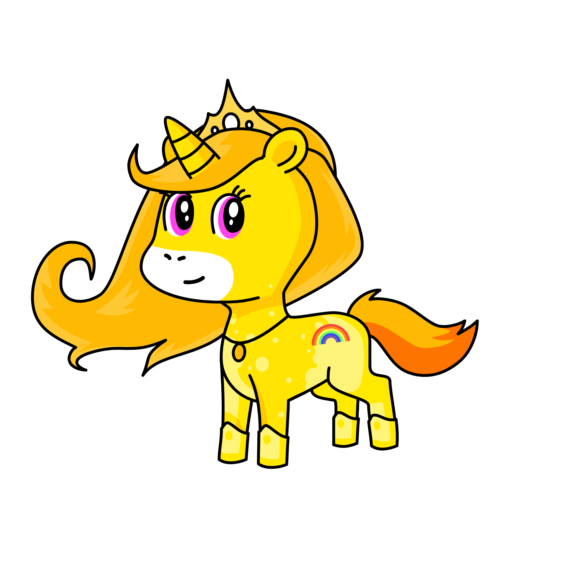 gold, the unicorn