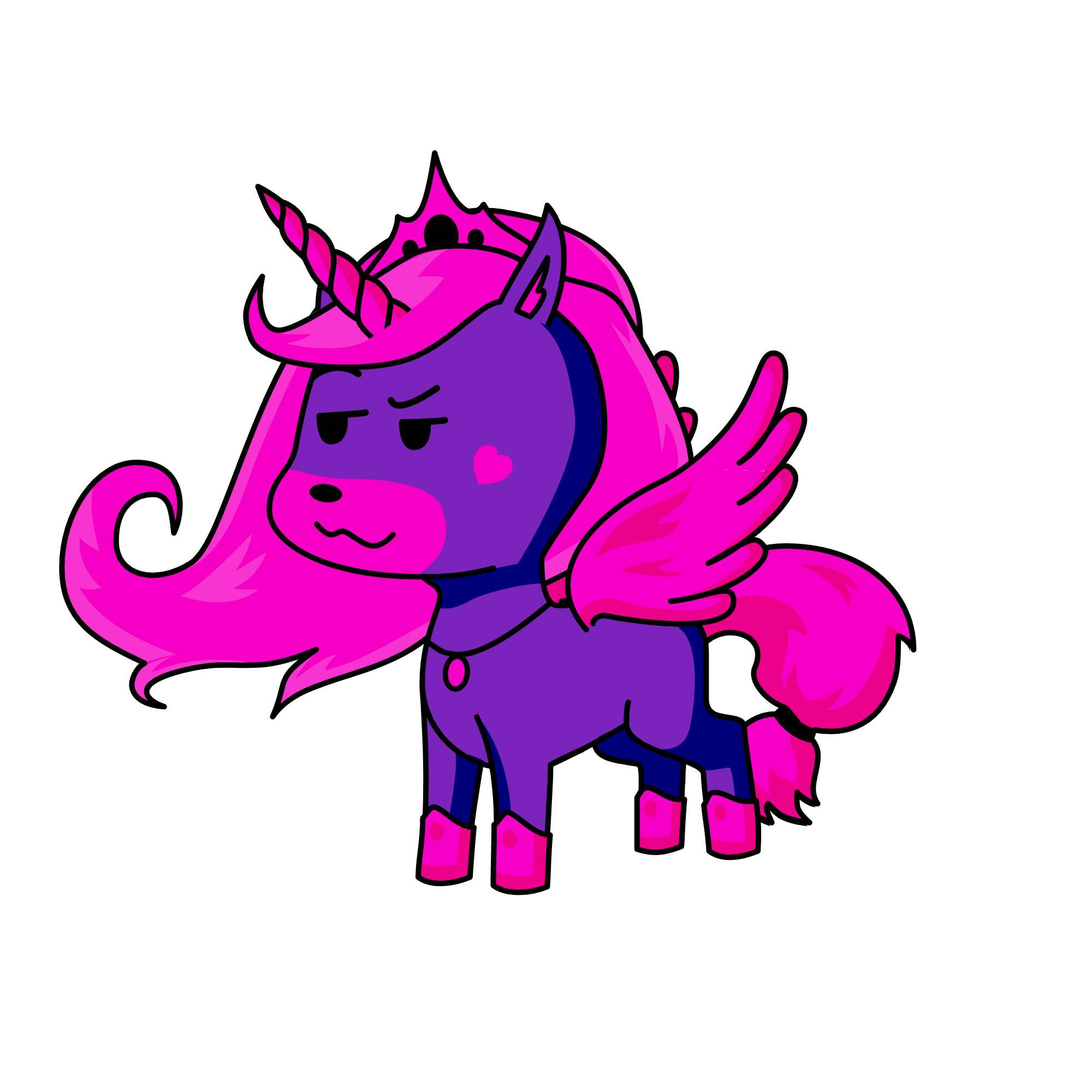 Fly me to the moon!, the unicorn
