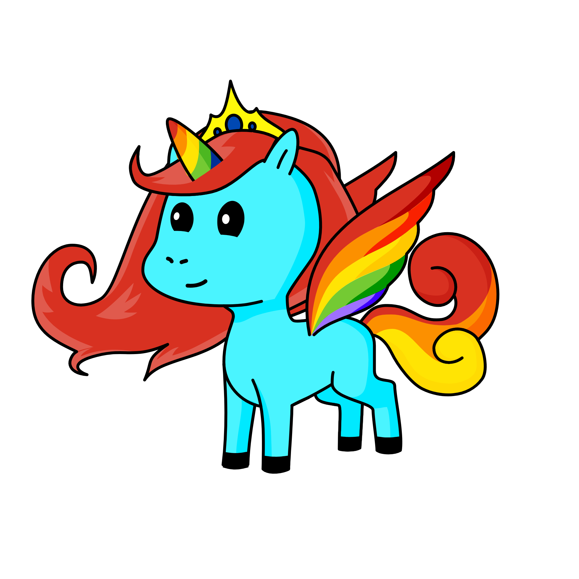 Princess of the rainbows, the unicorn