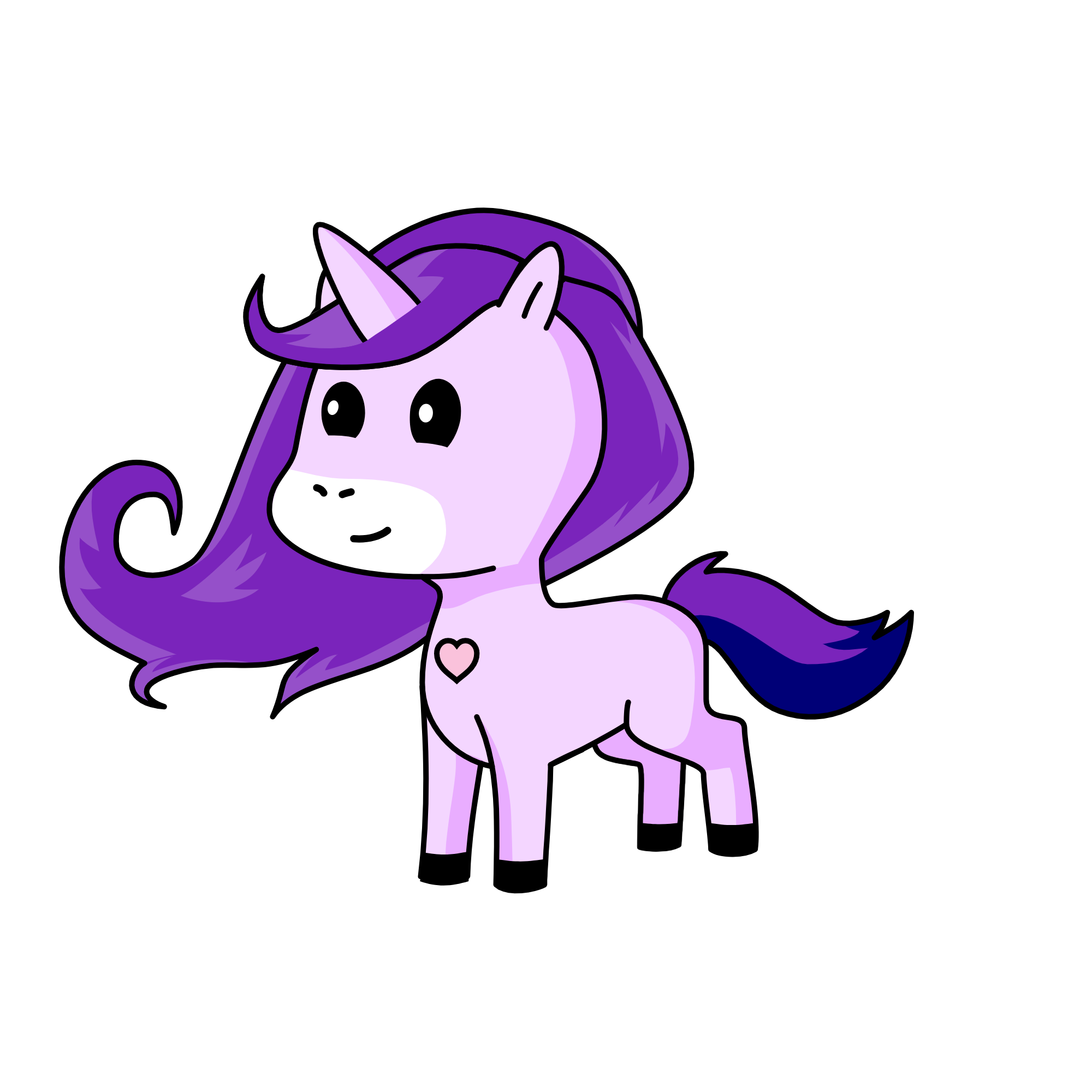 Violet, the unicorn