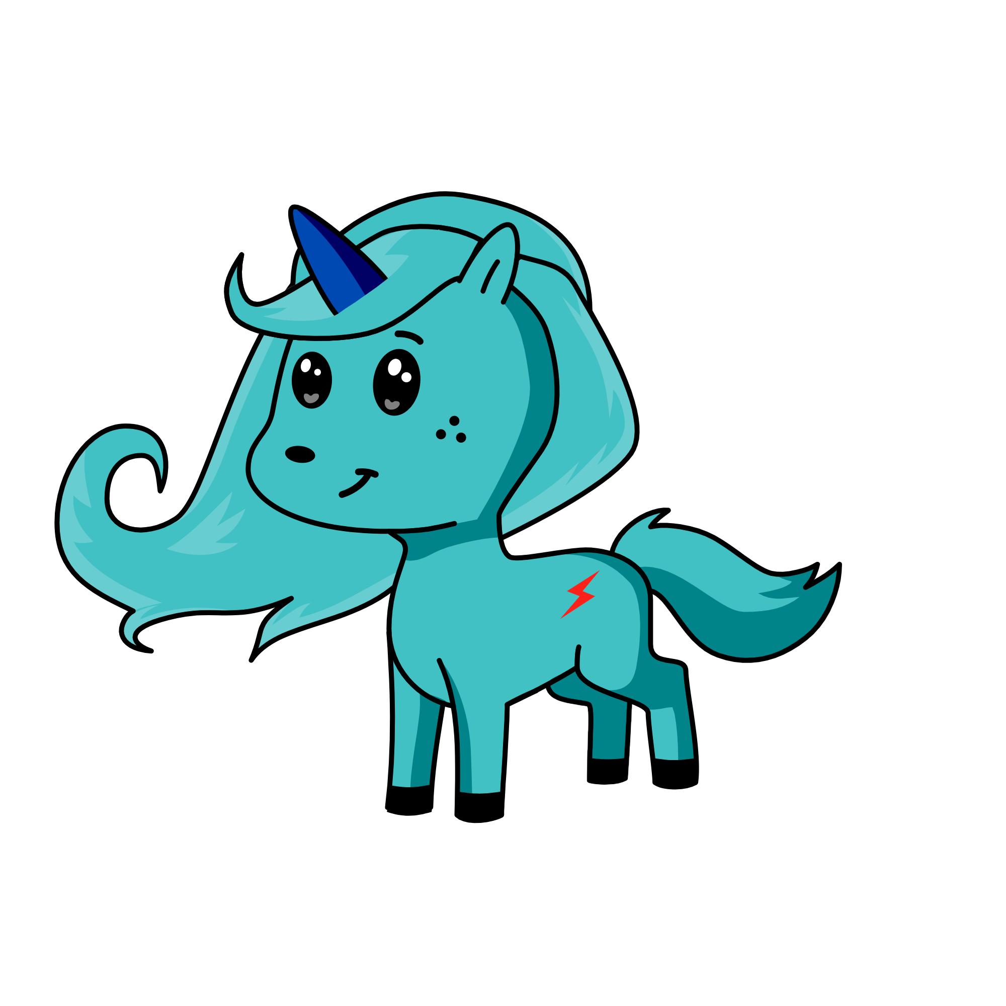 rainbow dash, the unicorn