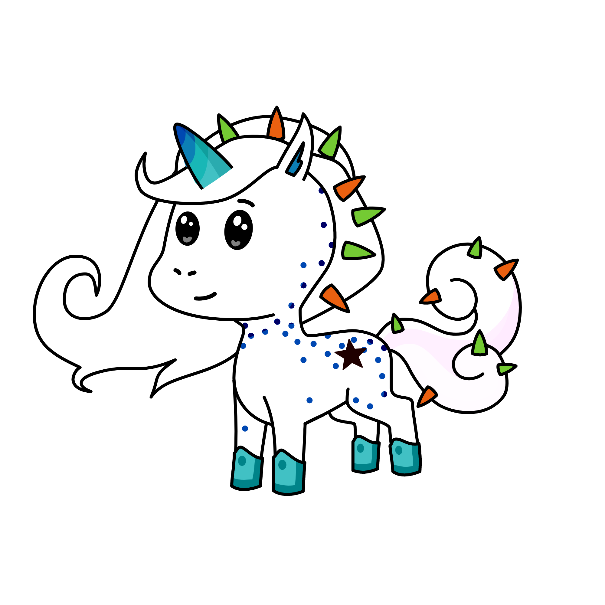 Snowy Winter, the unicorn
