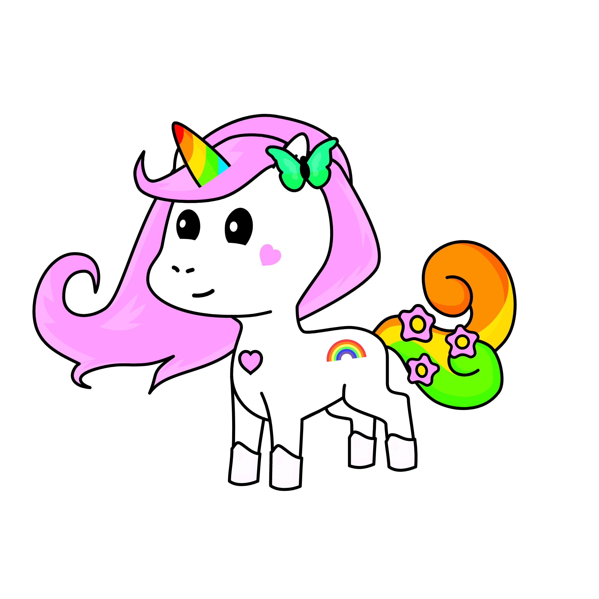 Rainbow Buttercup, the unicorn