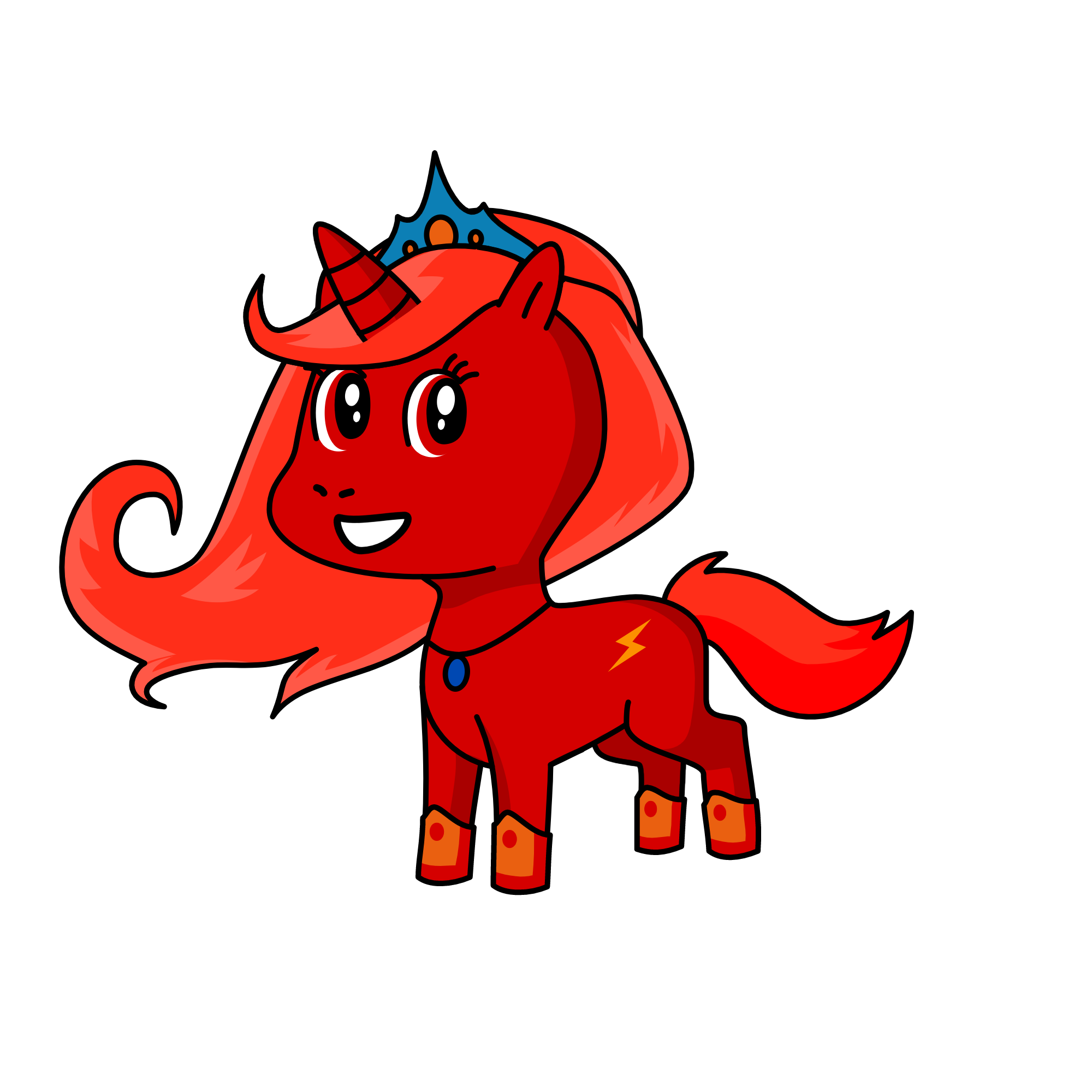 FIRE GIRL, the unicorn