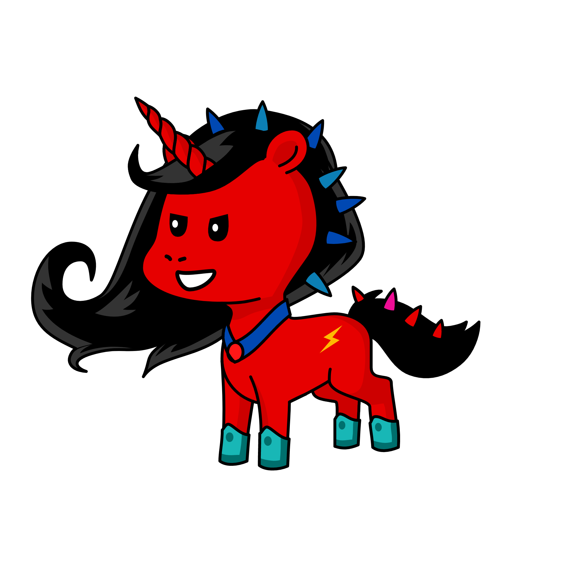 EVIL QUEEN , the unicorn