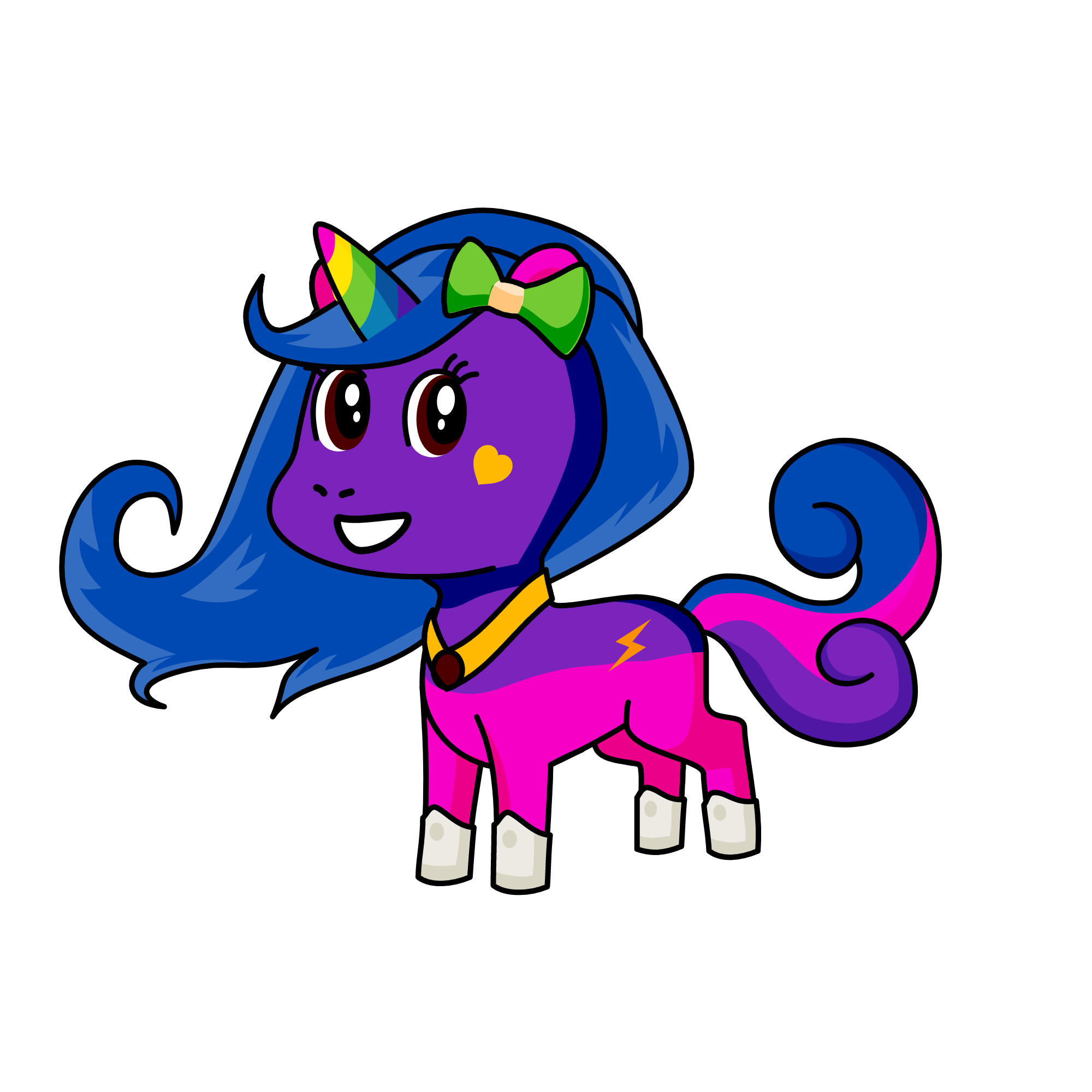 Rainbow sparkles, the unicorn