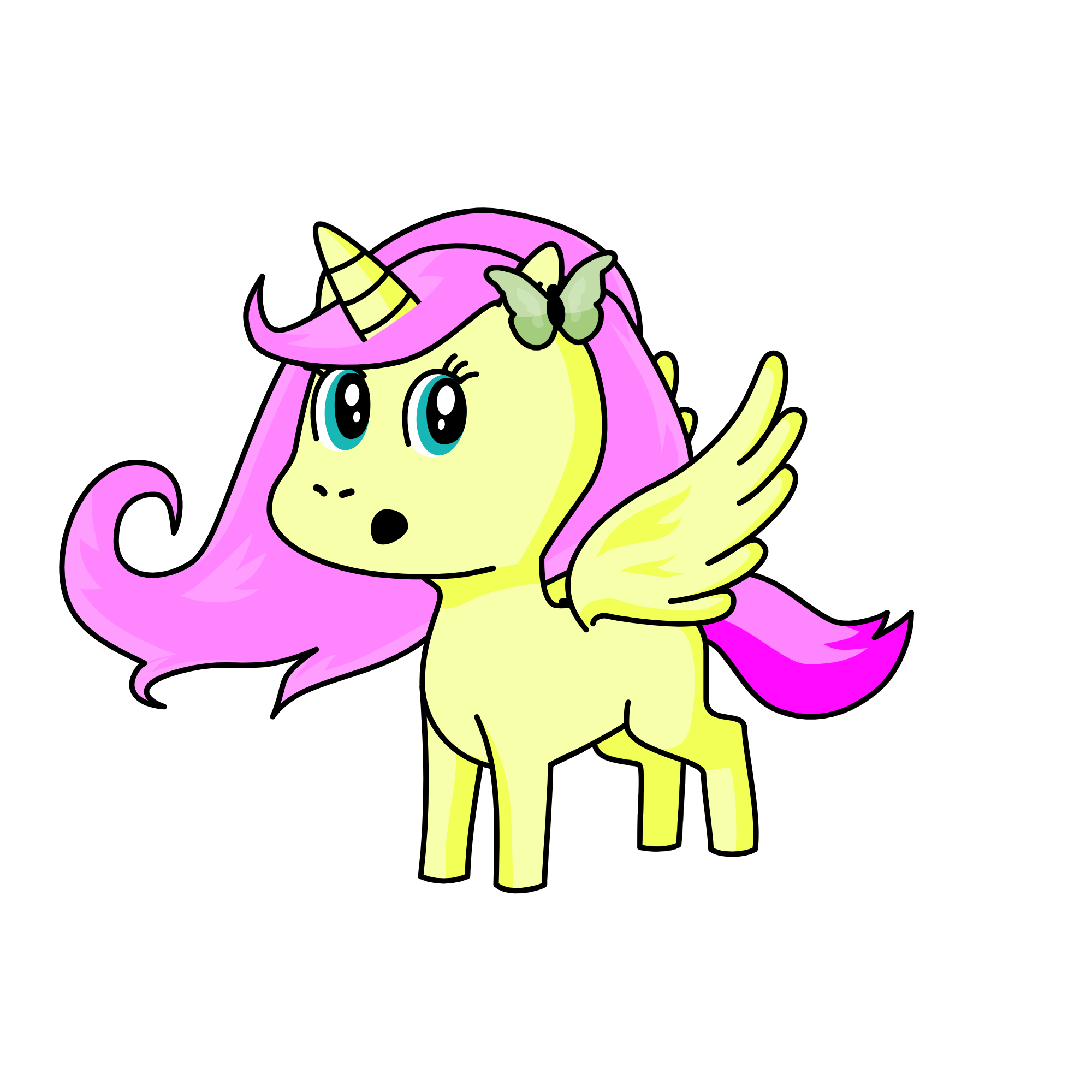 Fluttershy, the unicorn
