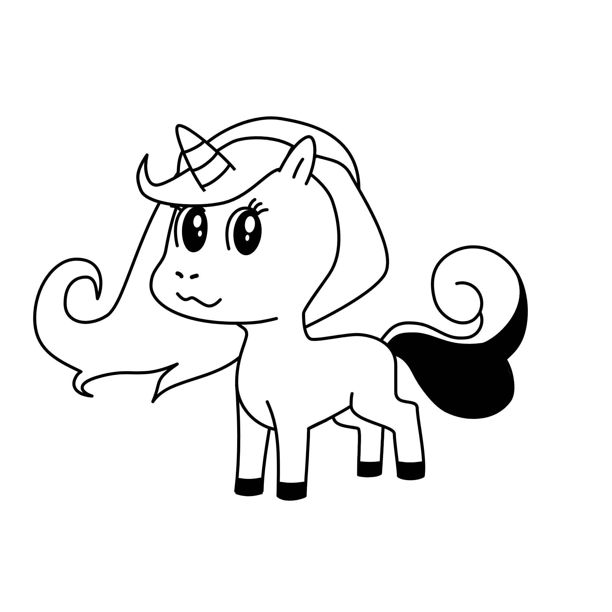 scribbles, the unicorn