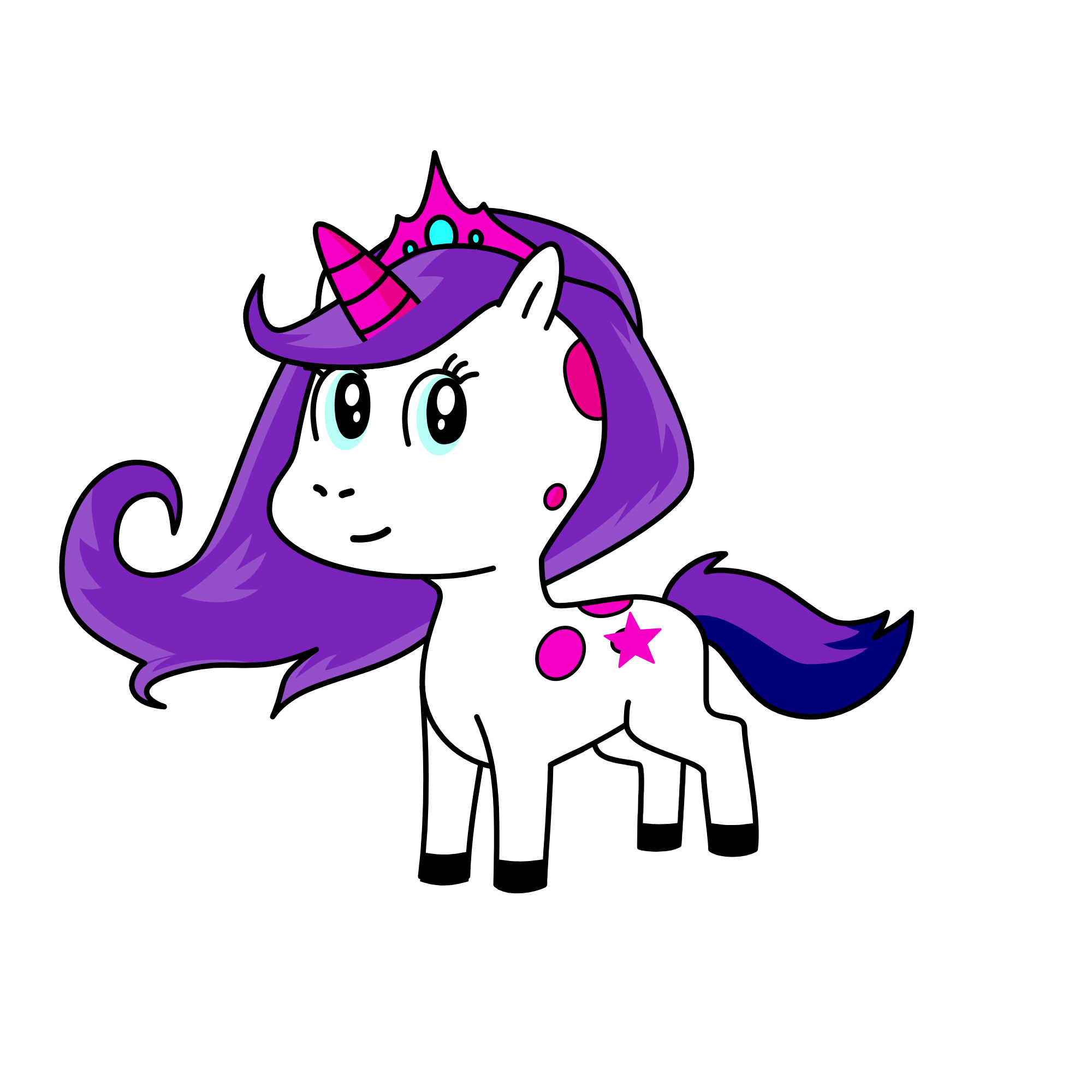 Princess Carilone of the clouds, the unicorn
