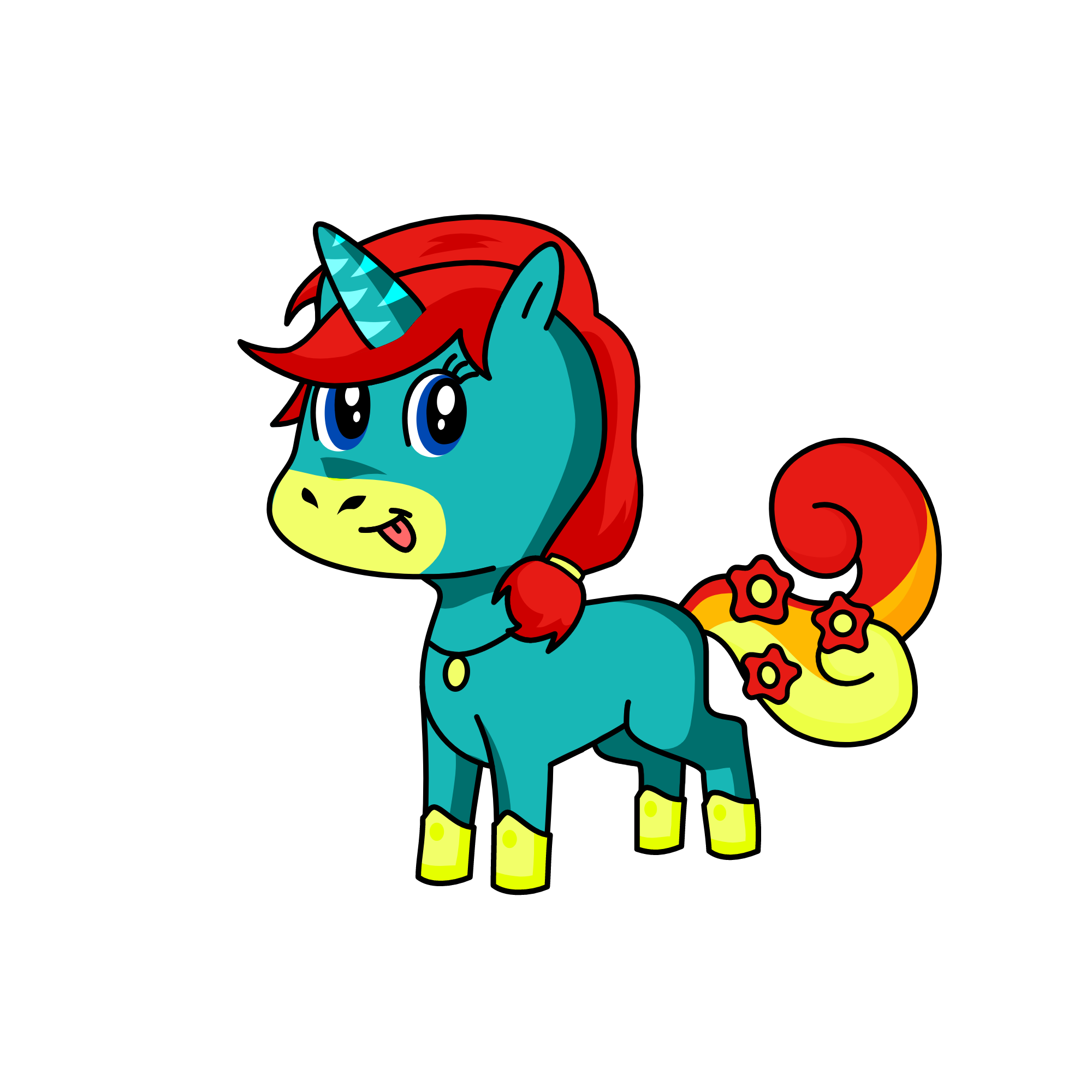 Blue, the unicorn