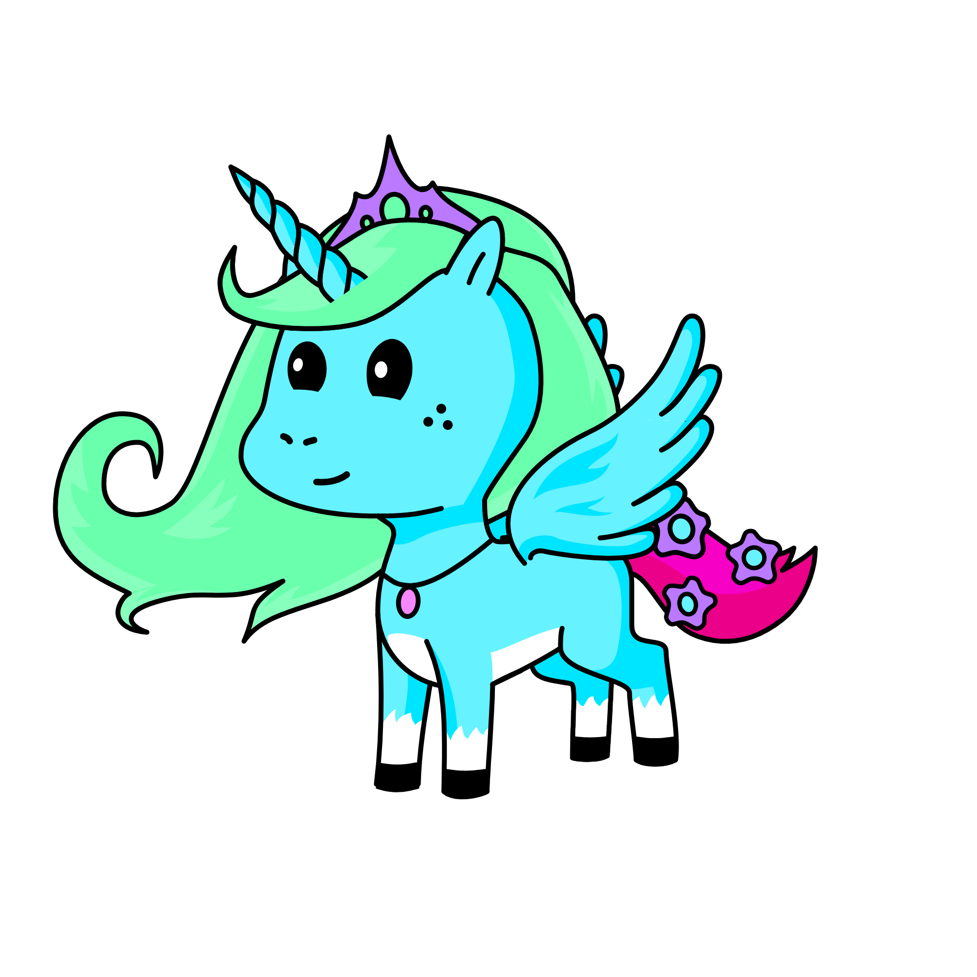 Rainbow dash, the unicorn