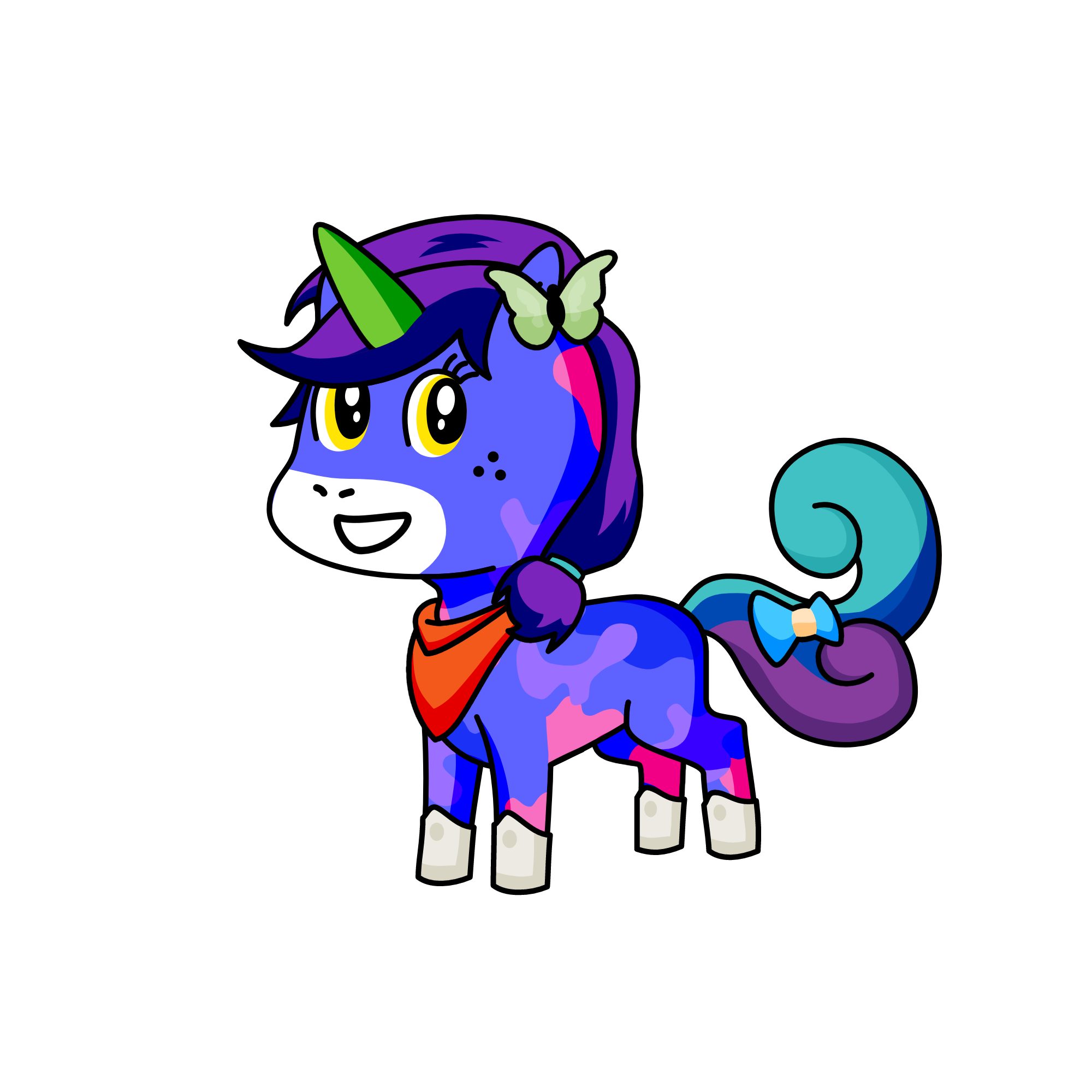 Purpleatia, the unicorn