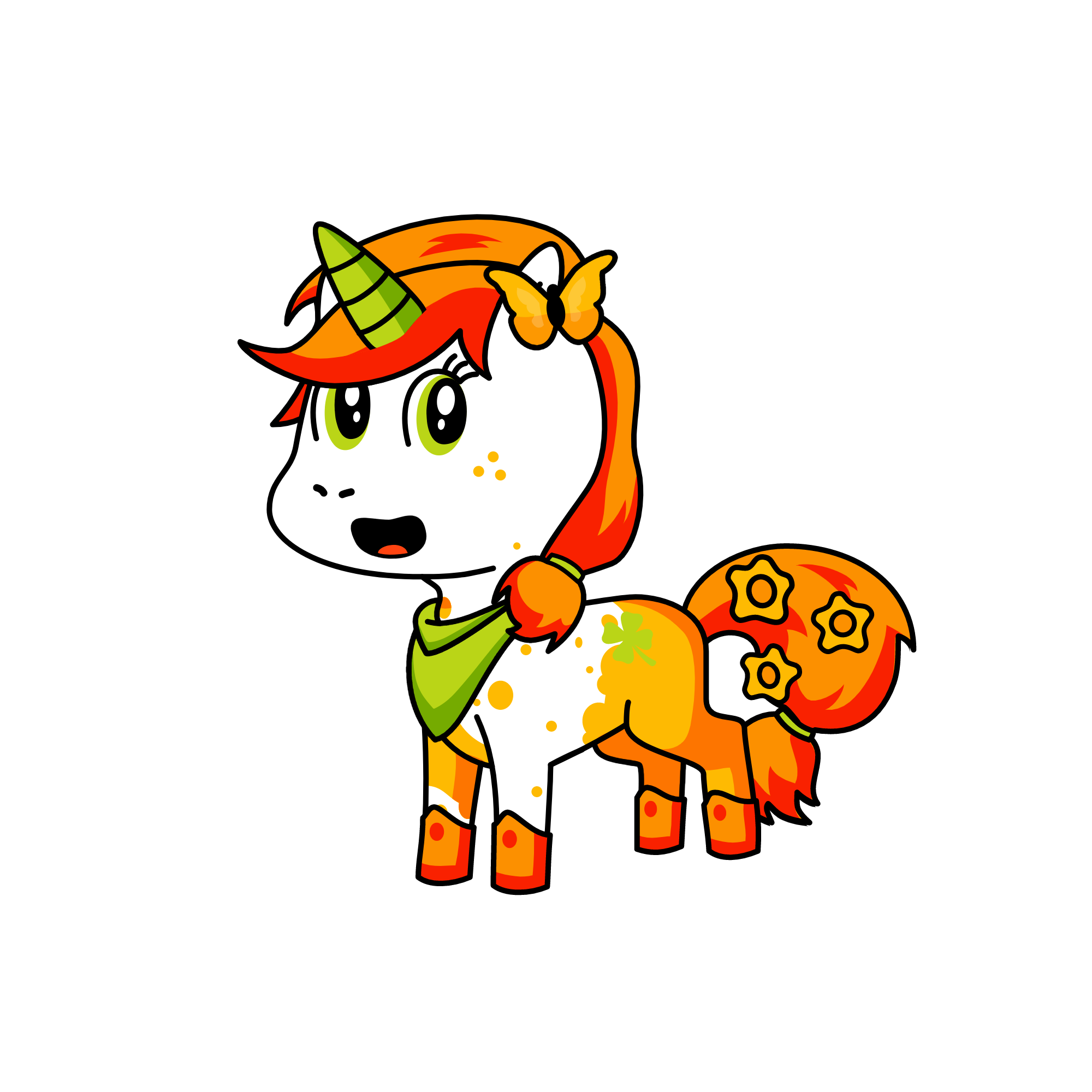 Orangy, the unicorn