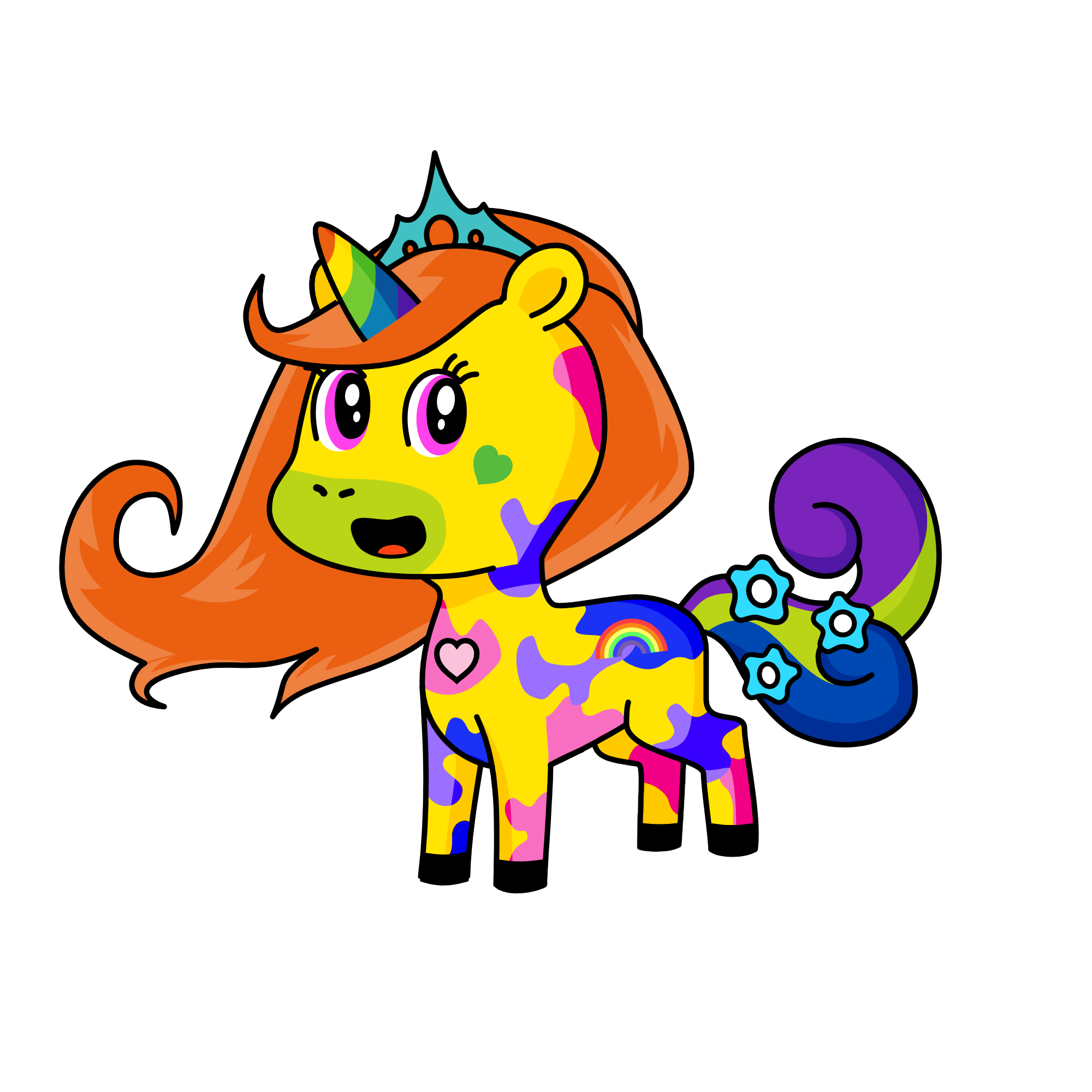 Queen Rainbow, the unicorn