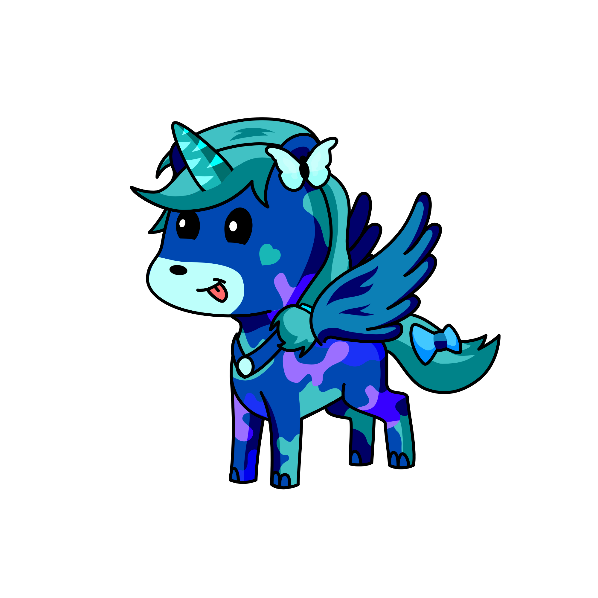 Blupsy, the unicorn