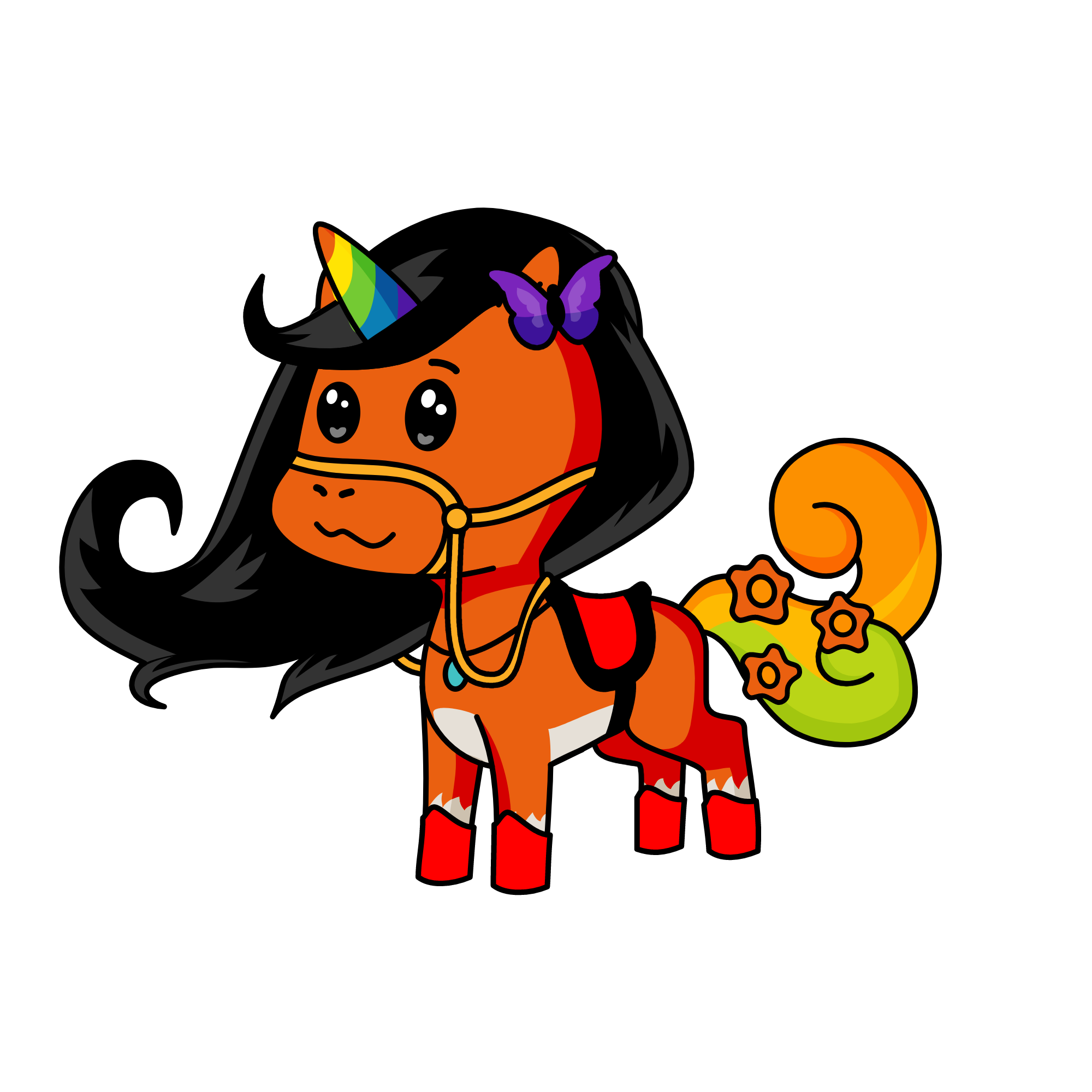 Rainbow, the unicorn