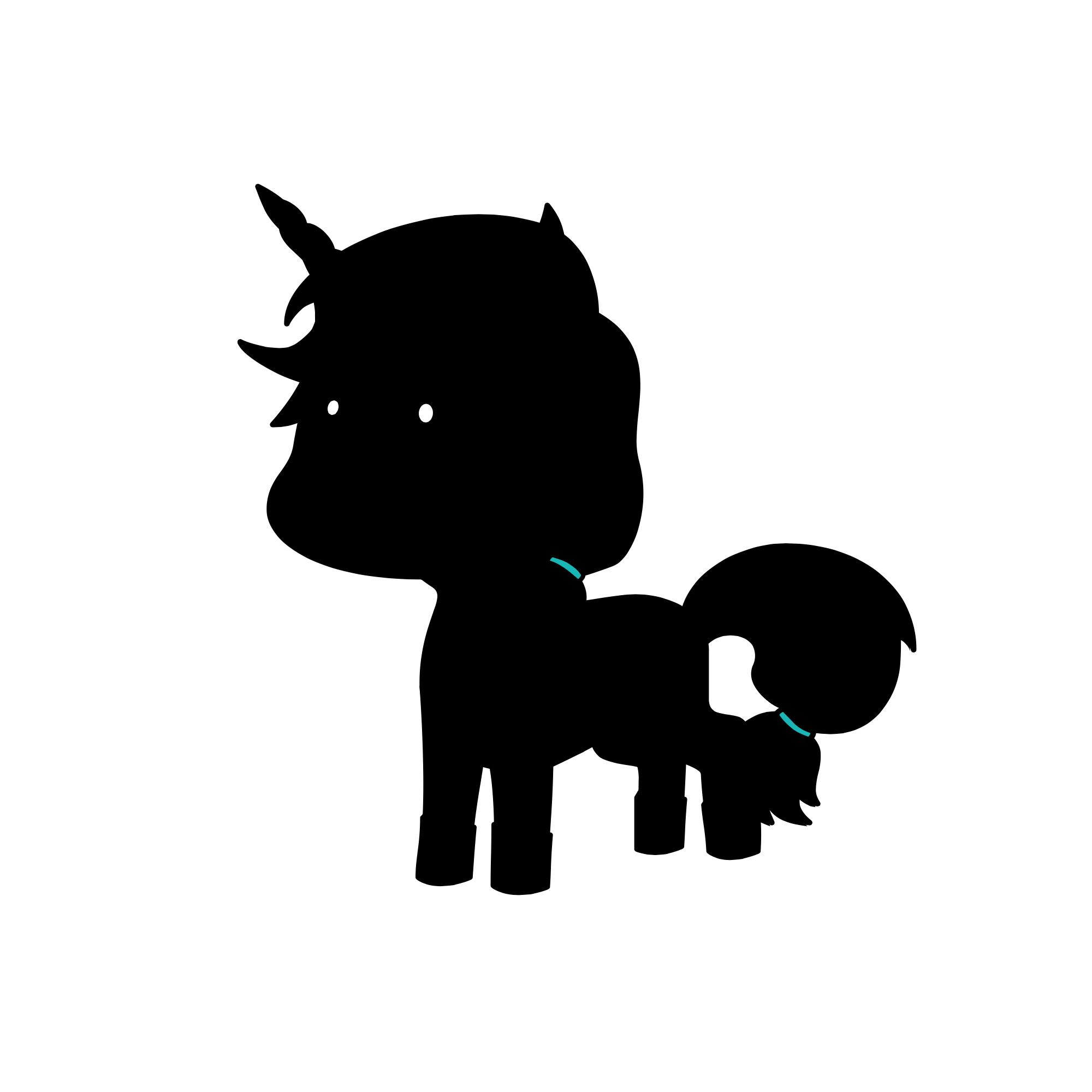 Blacky, the unicorn