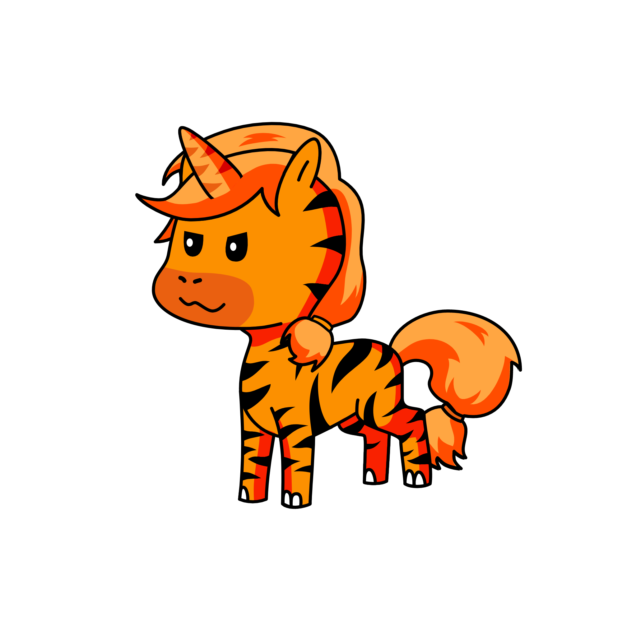 tiger, the unicorn