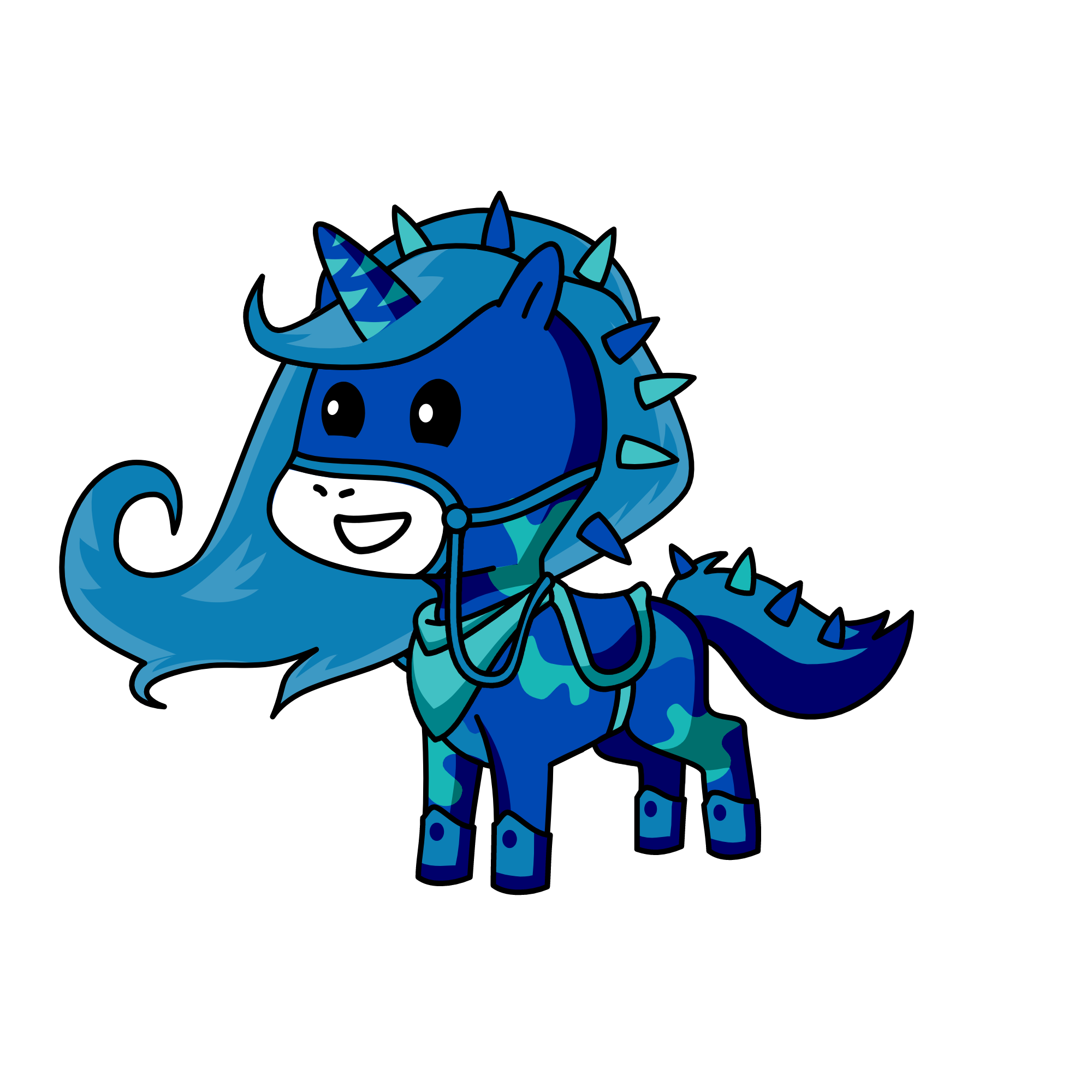 Blue, the unicorn