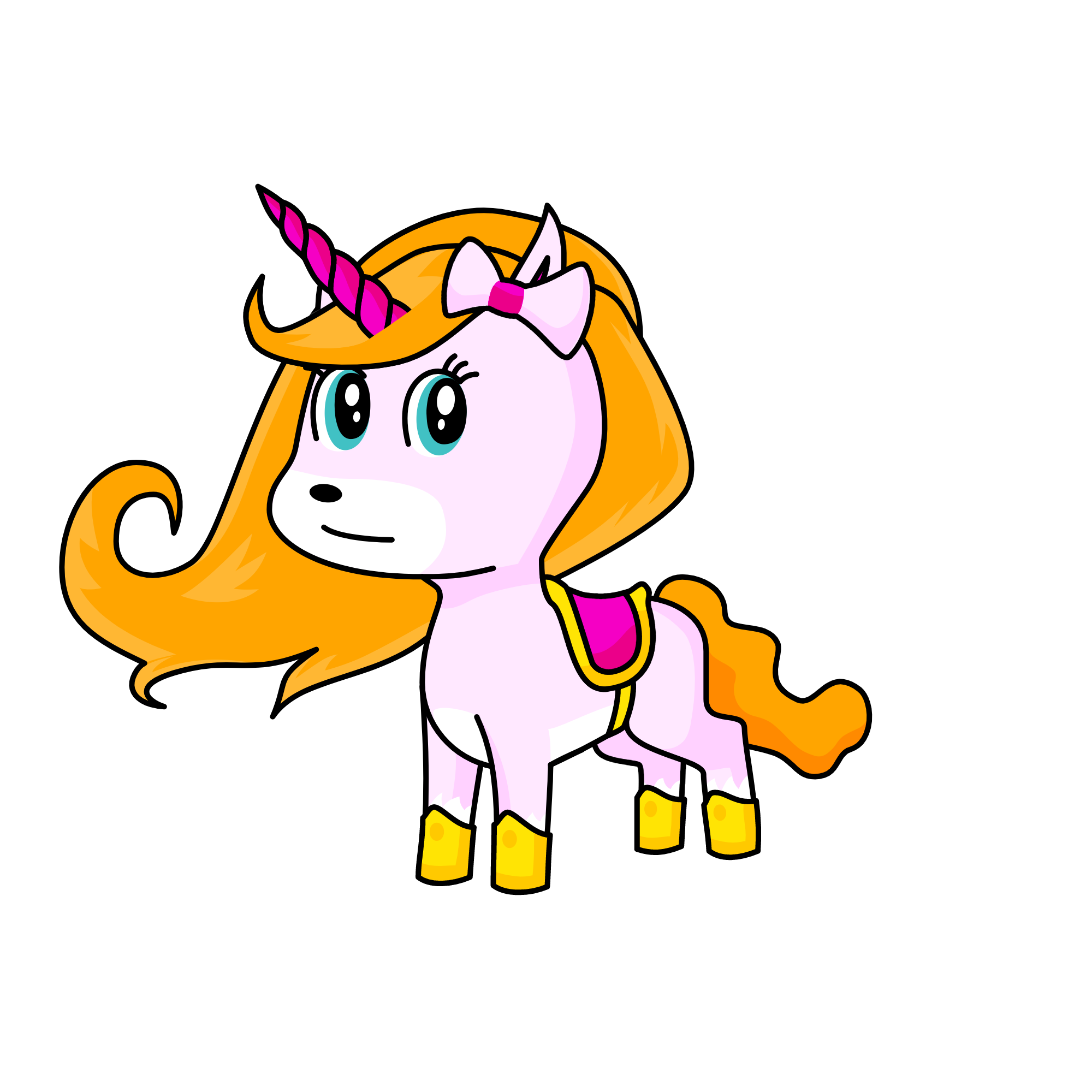 Sunset, the unicorn