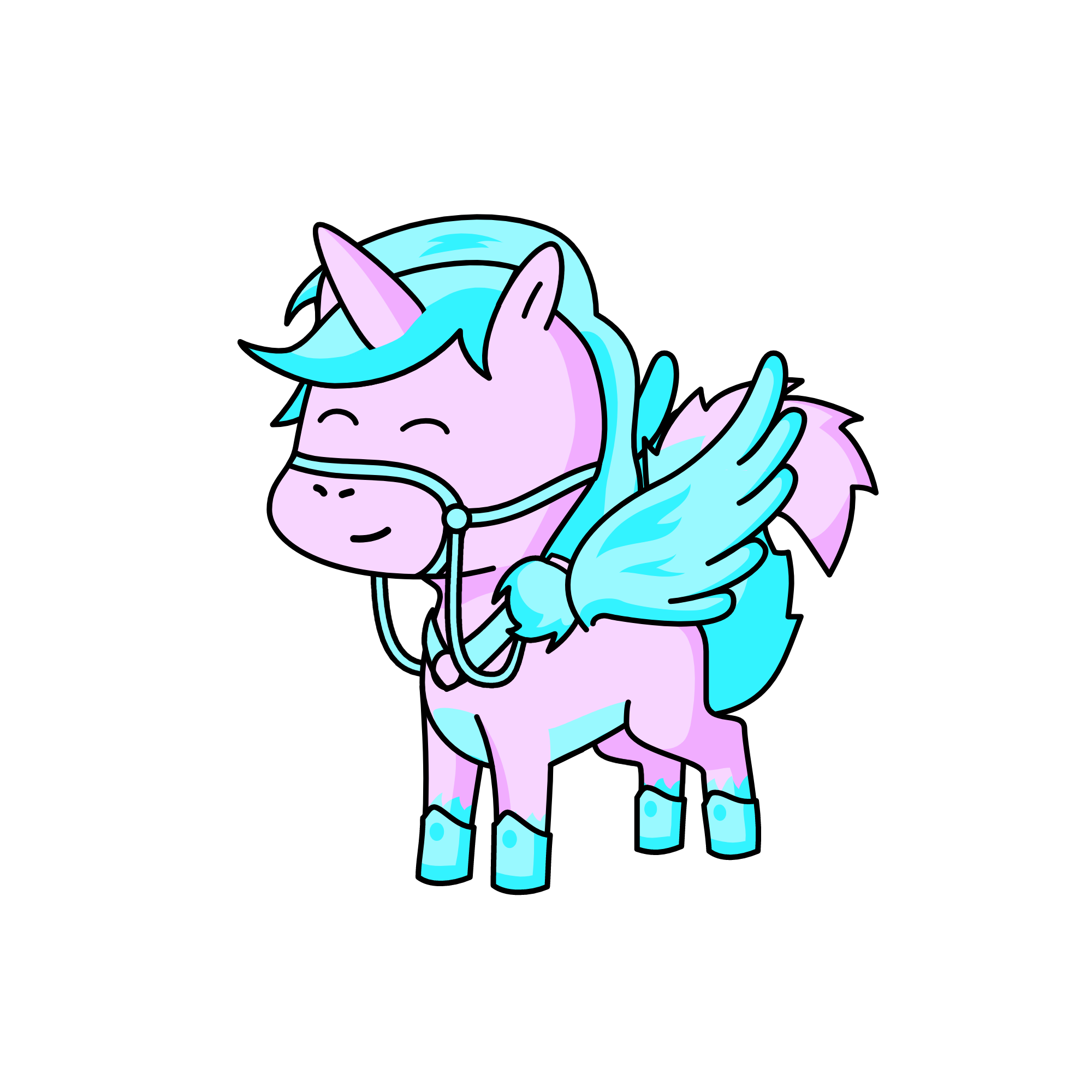 pinkyBlue, the unicorn