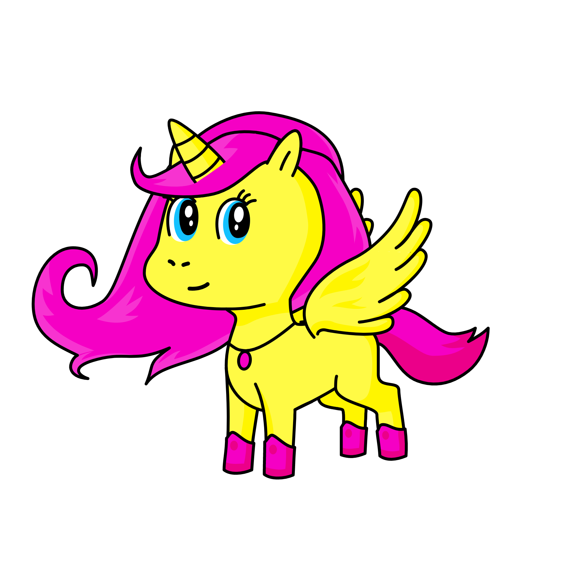 Fluttershy with a horn, the unicorn