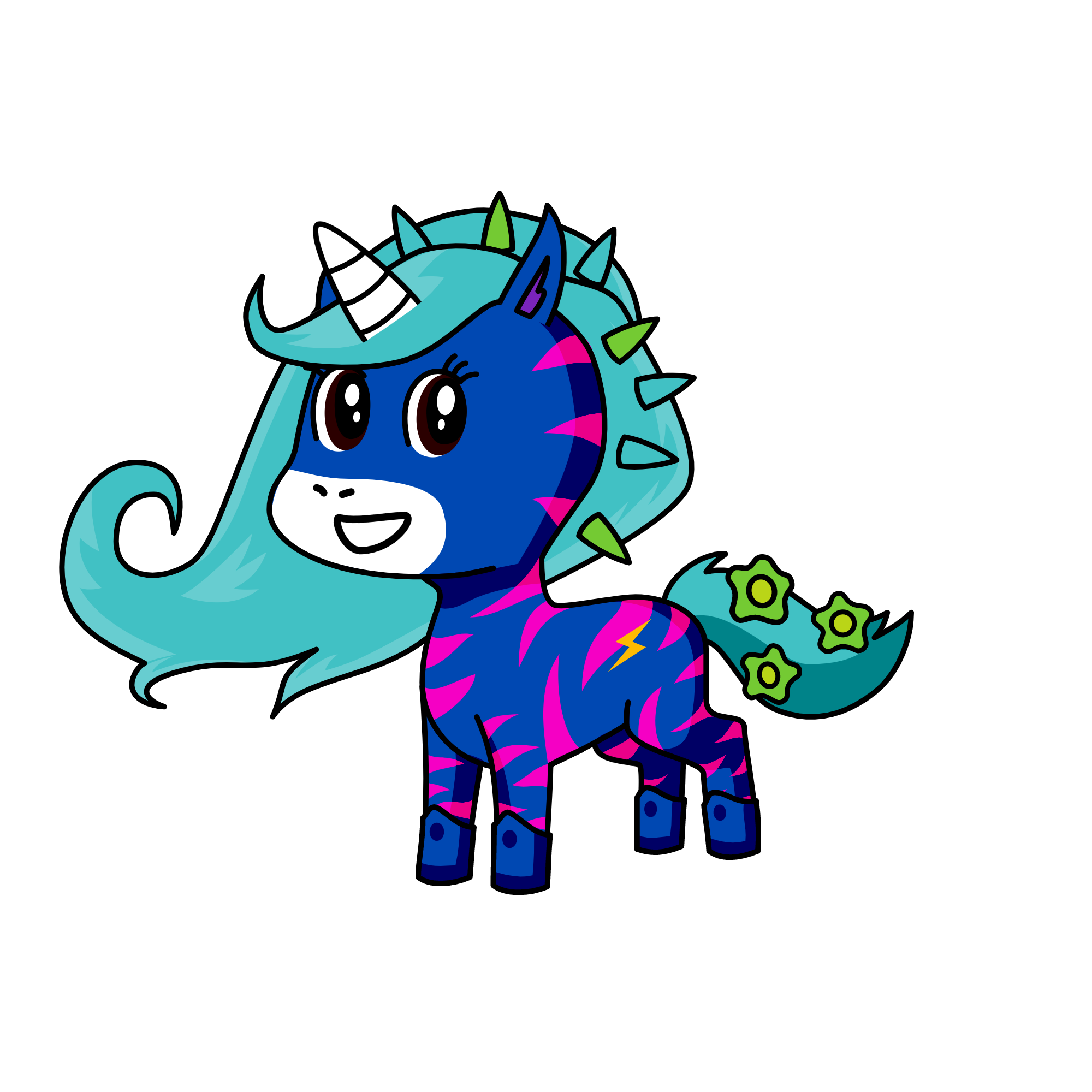 BLUEY GIRL, the unicorn
