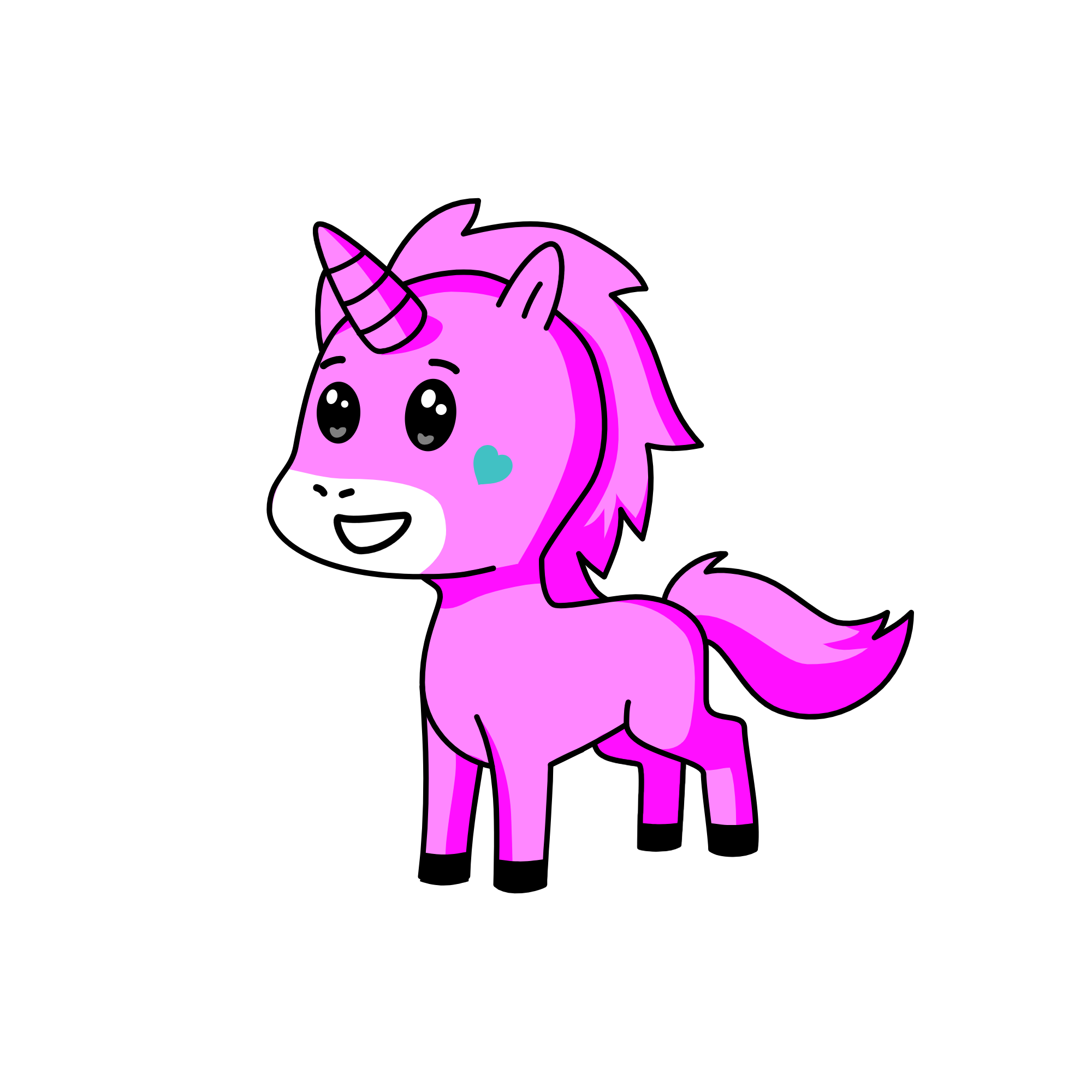 niomi pees and turns pink, the unicorn