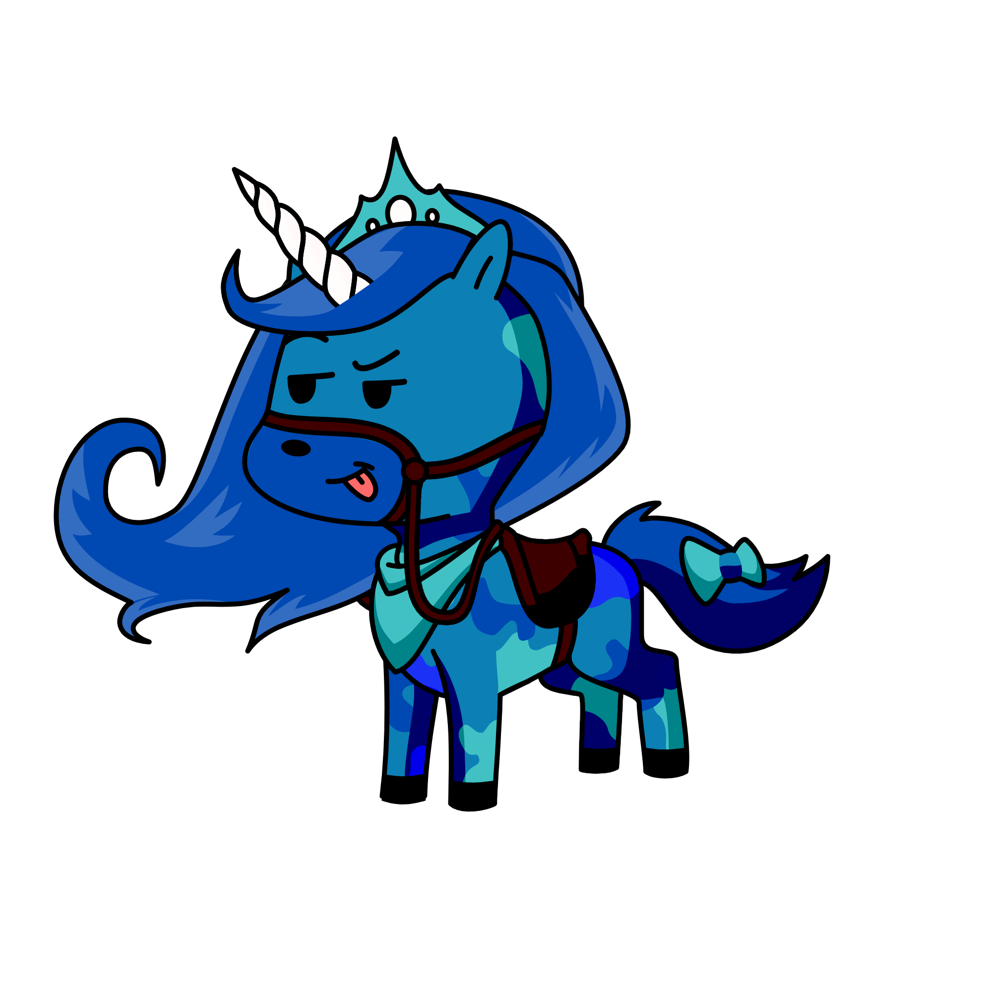 blue, the unicorn